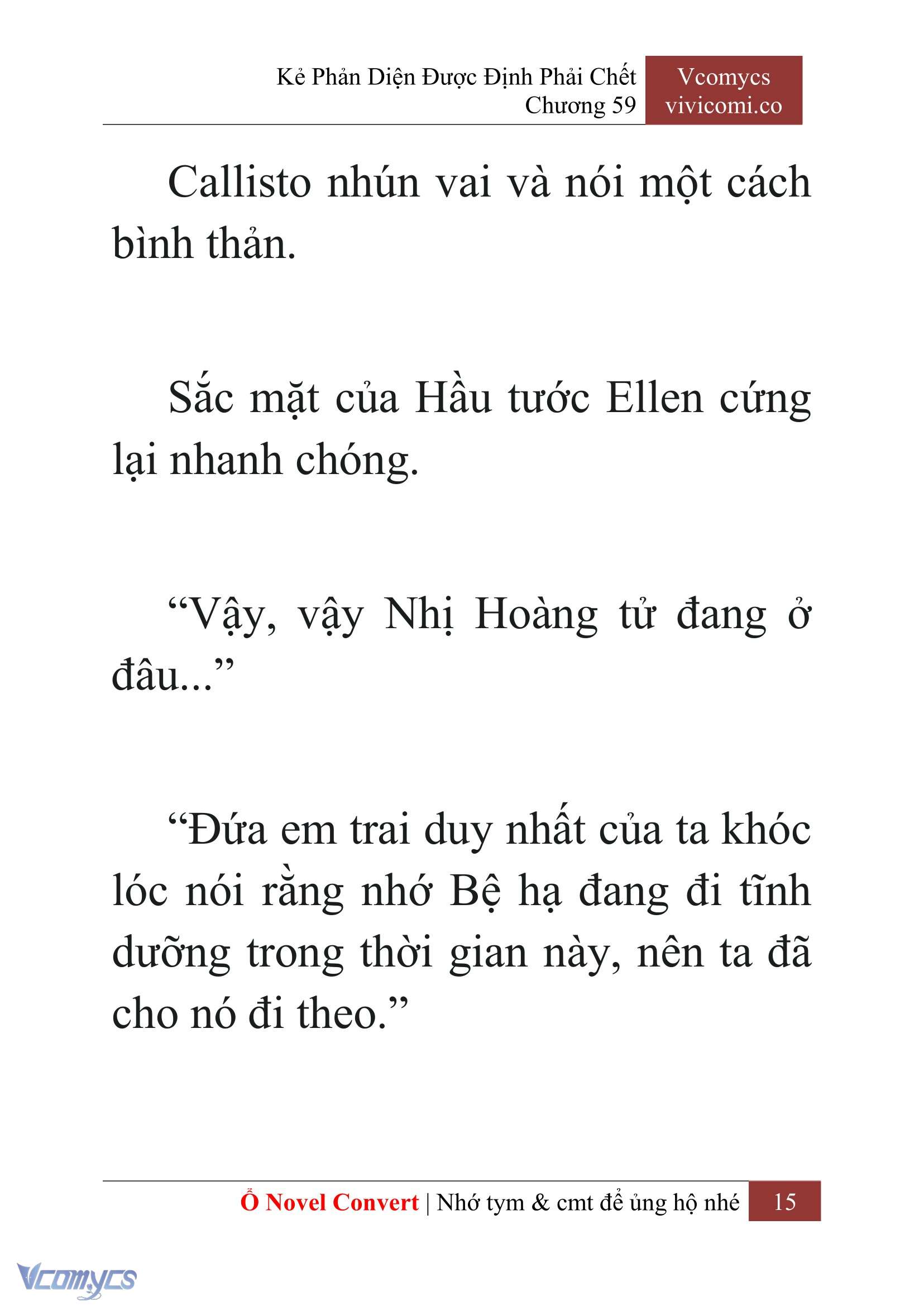 [Novel] Kẻ Phản Diện Được Định Phải Chết Chap 59 - Next Chap 60