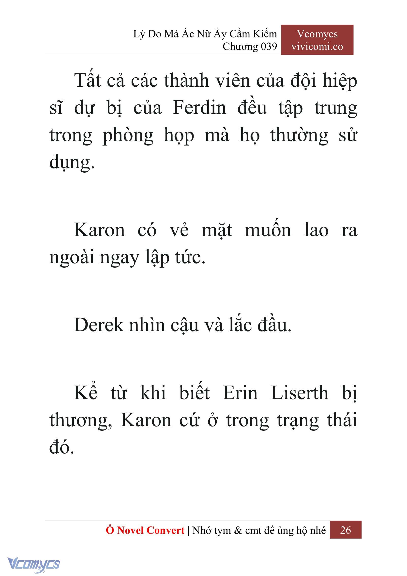 [Novel] Lý Do Mà Ác Nữ Ấy Cầm Kiếm Chap 39 - Next Chap 40