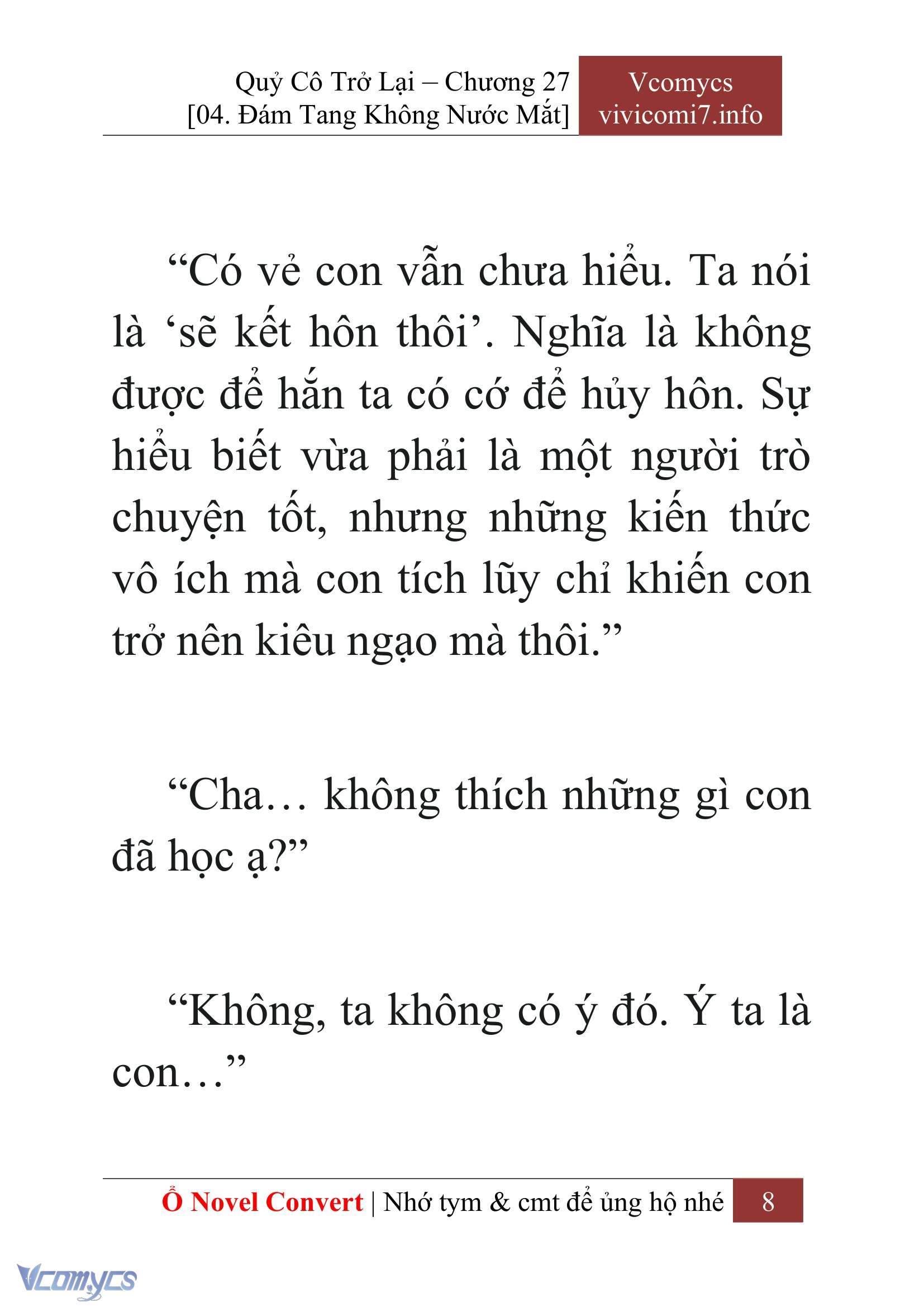 [Novel] Quý Cô Trở Lại Chap 27 - Trang 2