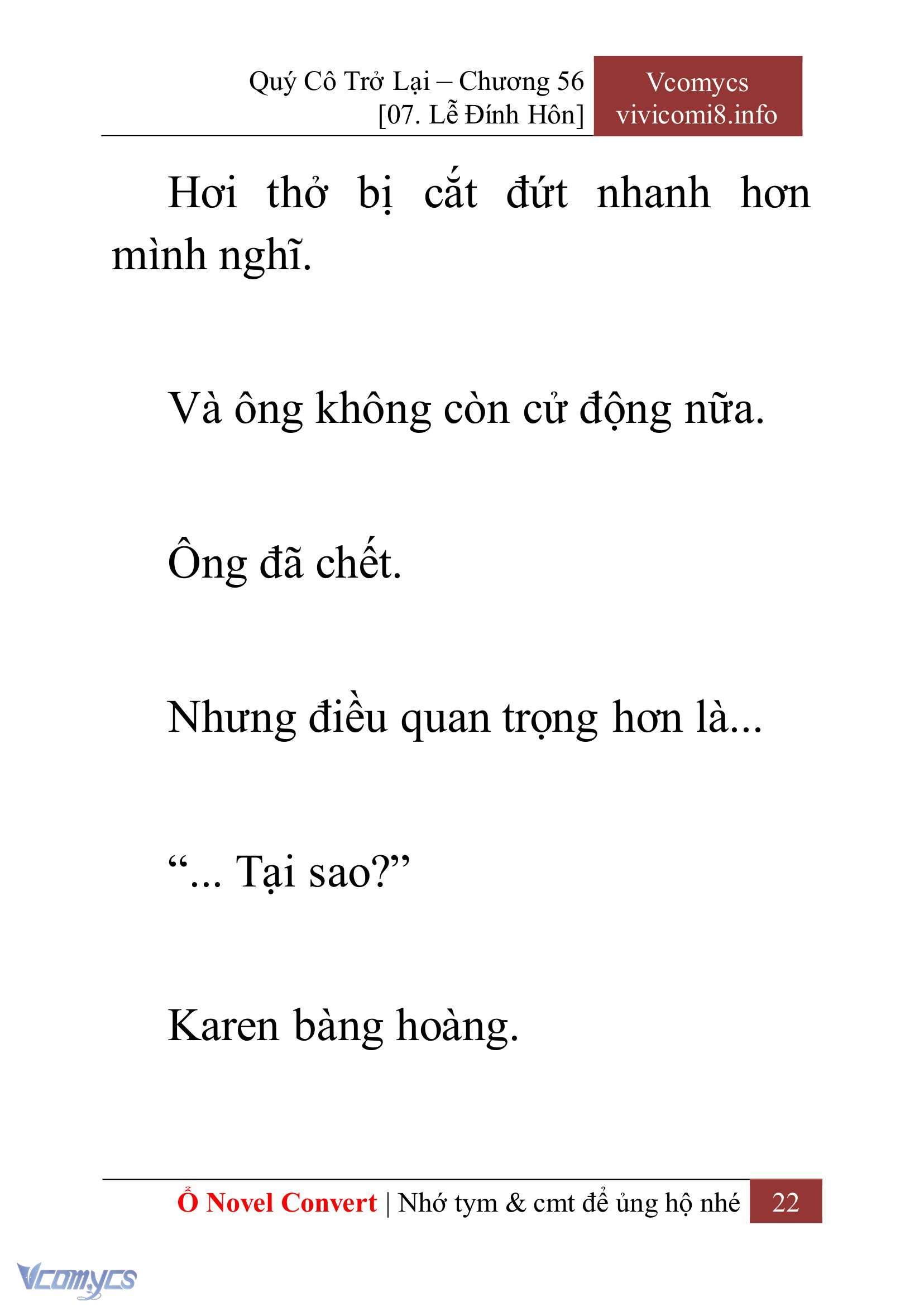 [Novel] Quý Cô Trở Lại Chap 56 - Trang 2