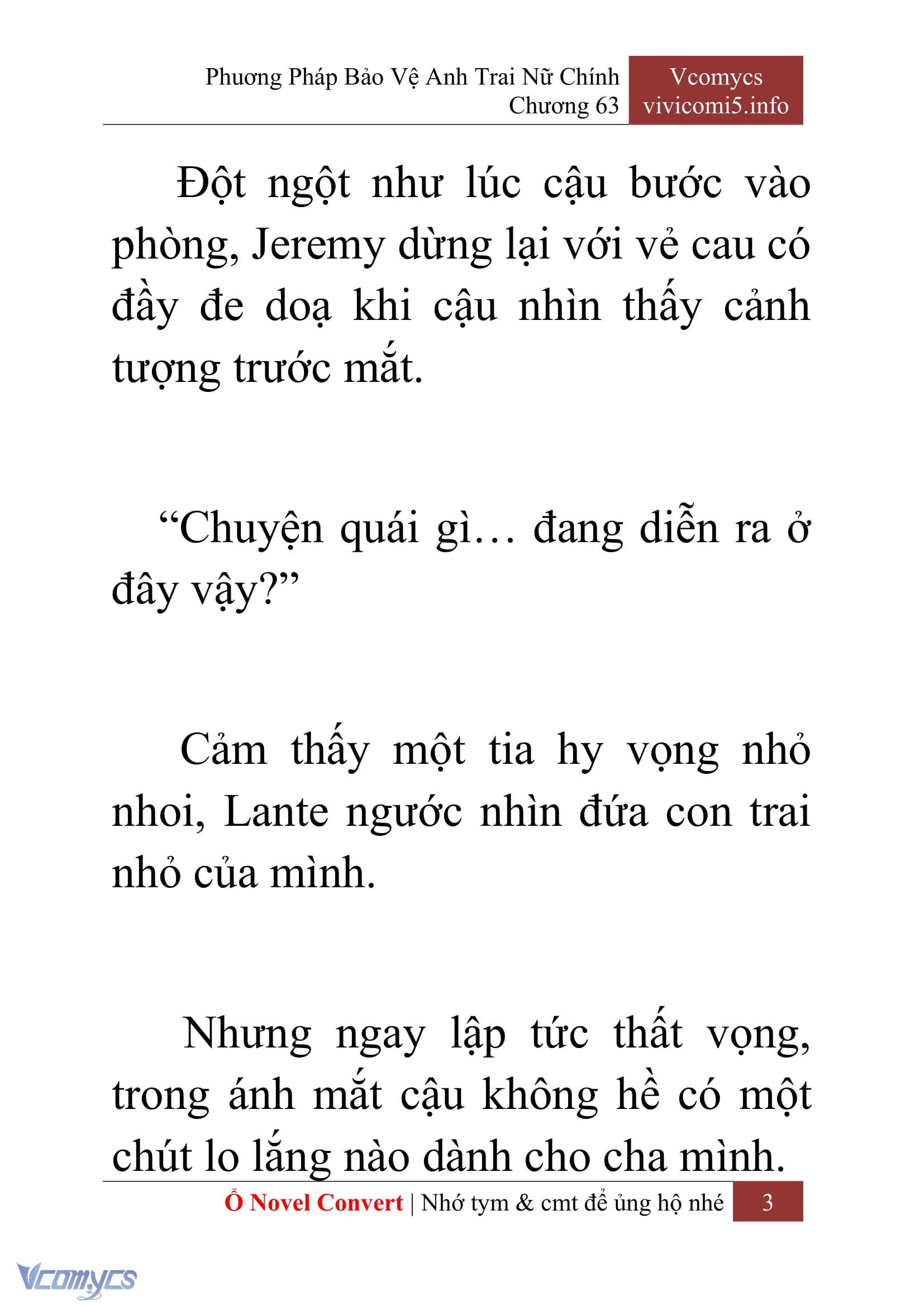 [Novel] Phương Pháp Bảo Vệ Anh Trai Nữ Chính Chap 63 - Trang 2