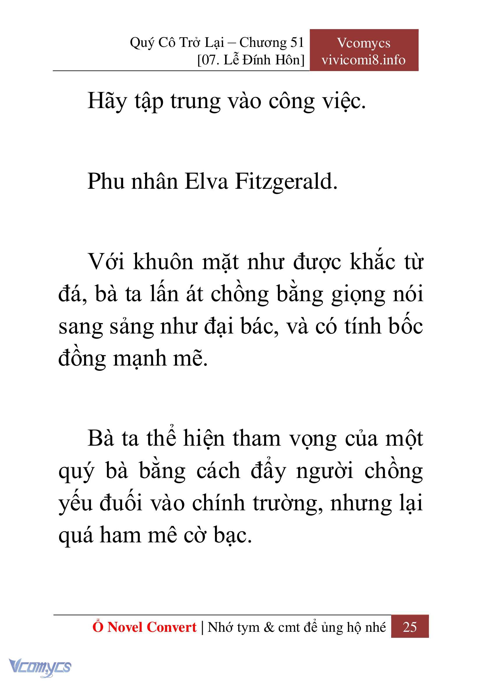 [Novel] Quý Cô Trở Lại Chap 51 - Trang 2