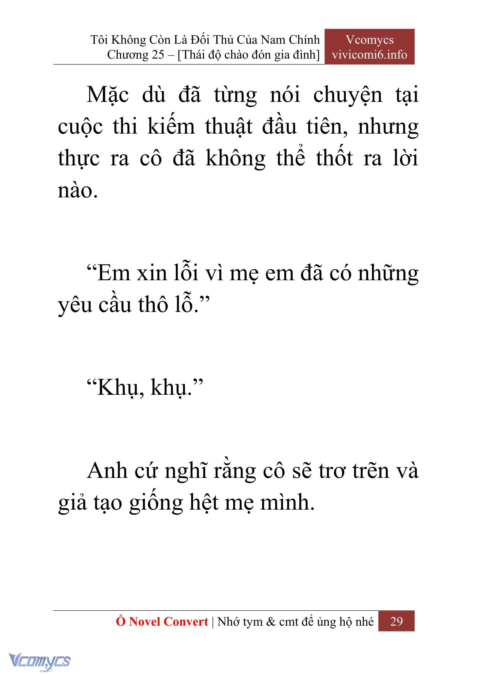 [Novel] Tôi Không Còn Là Đối Thủ Của Nam Chính Chap 25 - Trang 2