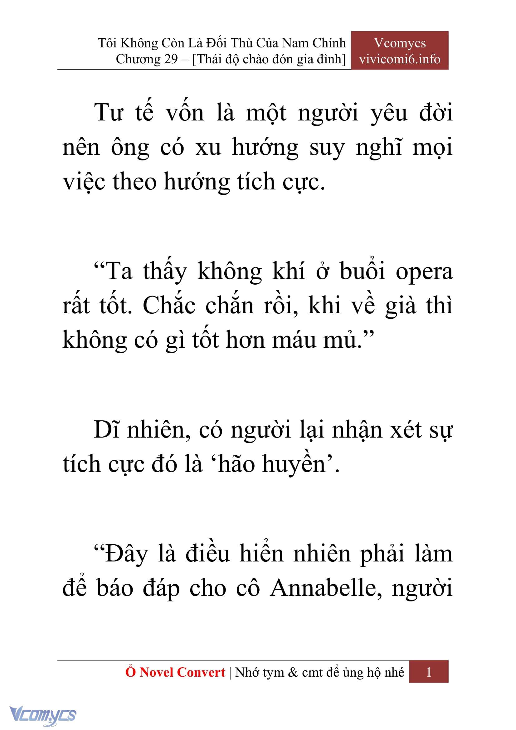 [Novel] Tôi Không Còn Là Đối Thủ Của Nam Chính Chap 29 - Trang 2