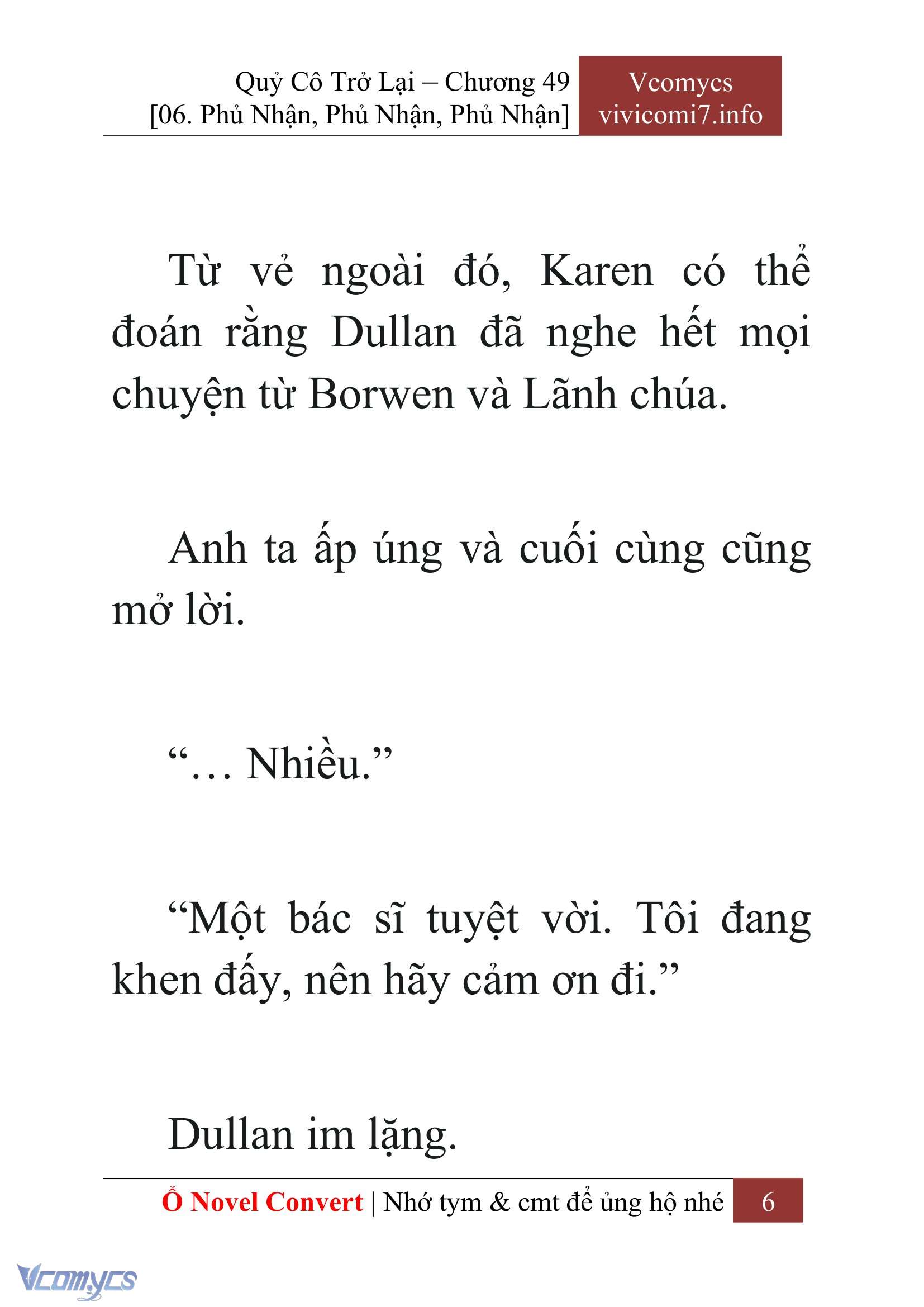 [Novel] Quý Cô Trở Lại Chap 49 - Trang 2