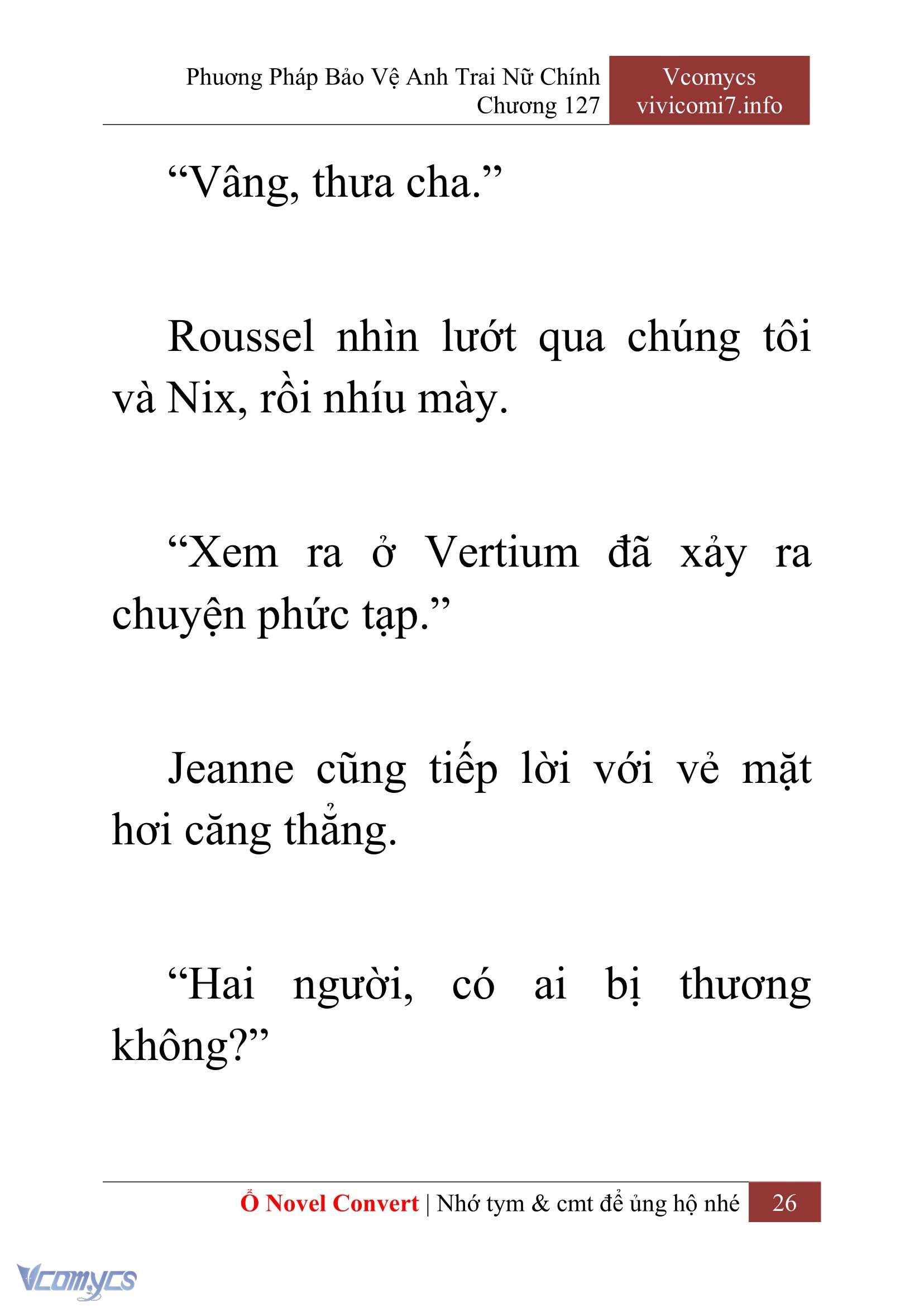 [Novel] Phương Pháp Bảo Vệ Anh Trai Nữ Chính Chap 127 - Trang 2