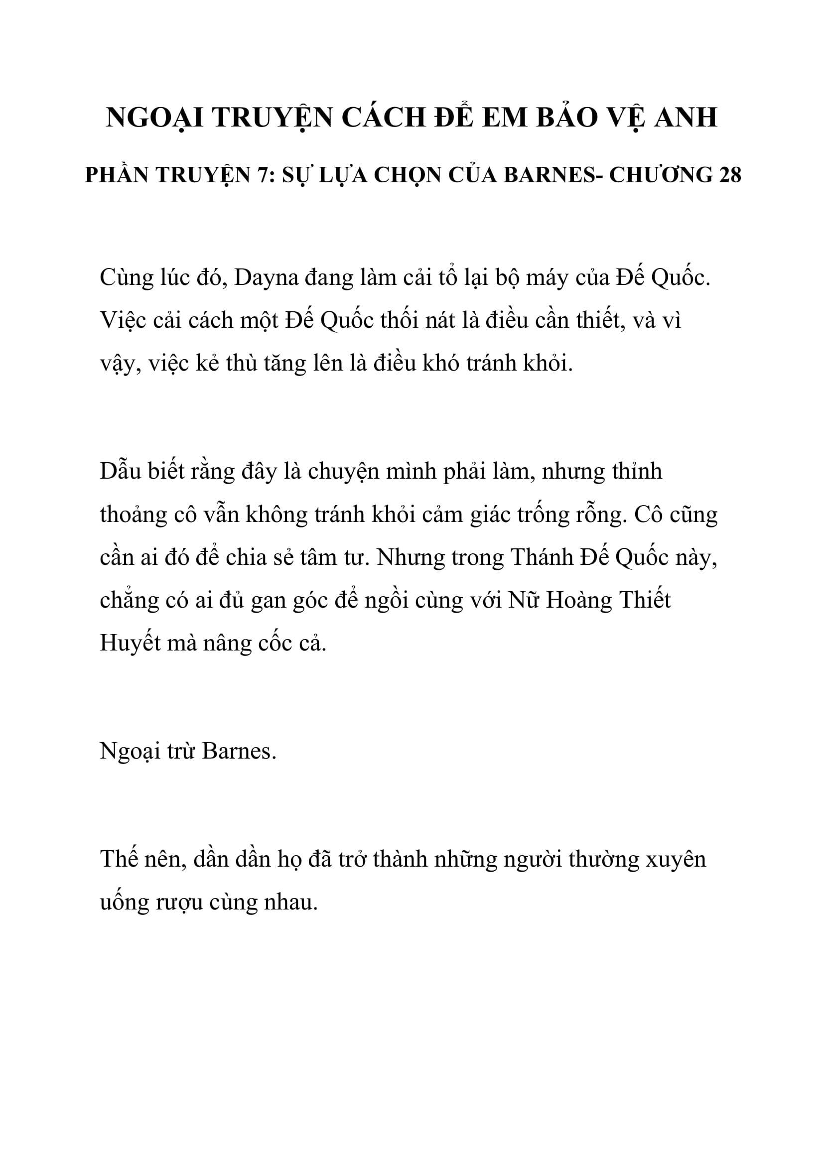 [NOVEL] Ngoại Truyện Cách Để Em Bảo Vệ Anh Chap 28 - Next Chap 29