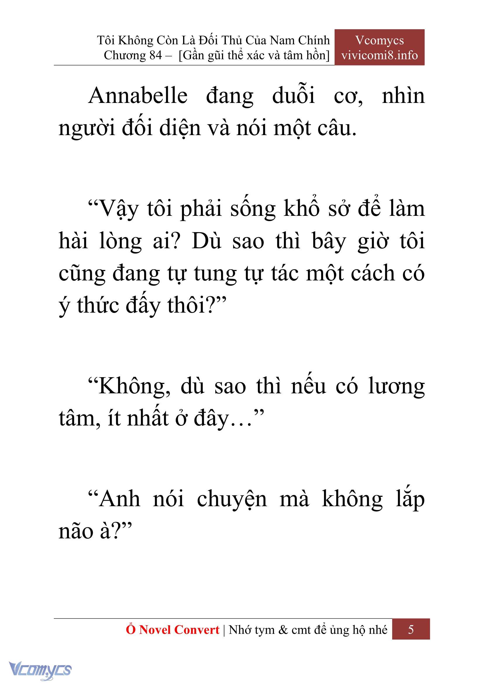 [Novel] Tôi Không Còn Là Đối Thủ Của Nam Chính Chap 84 - Trang 2