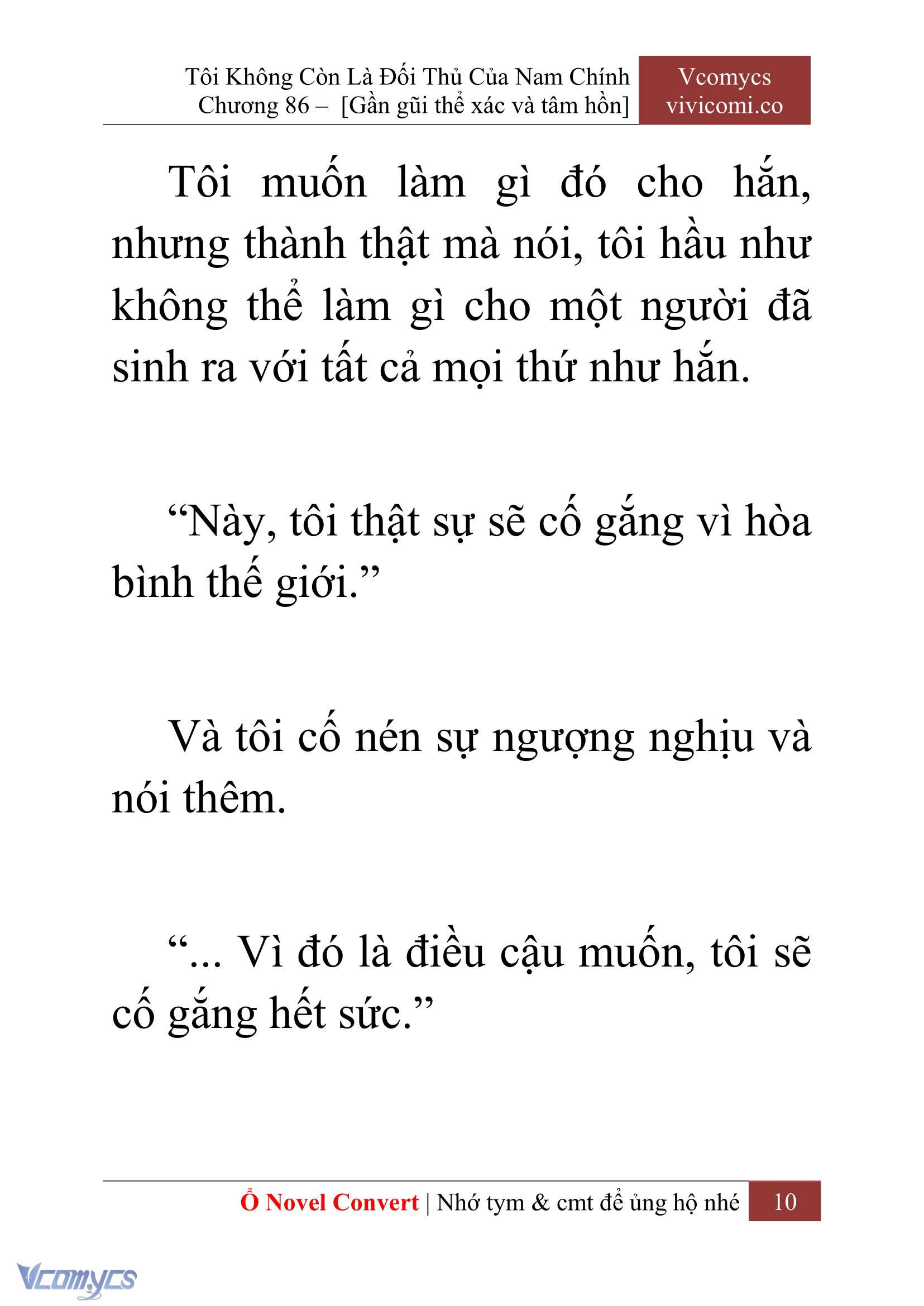 [Novel] Tôi Không Còn Là Đối Thủ Của Nam Chính Chap 86 - Trang 2