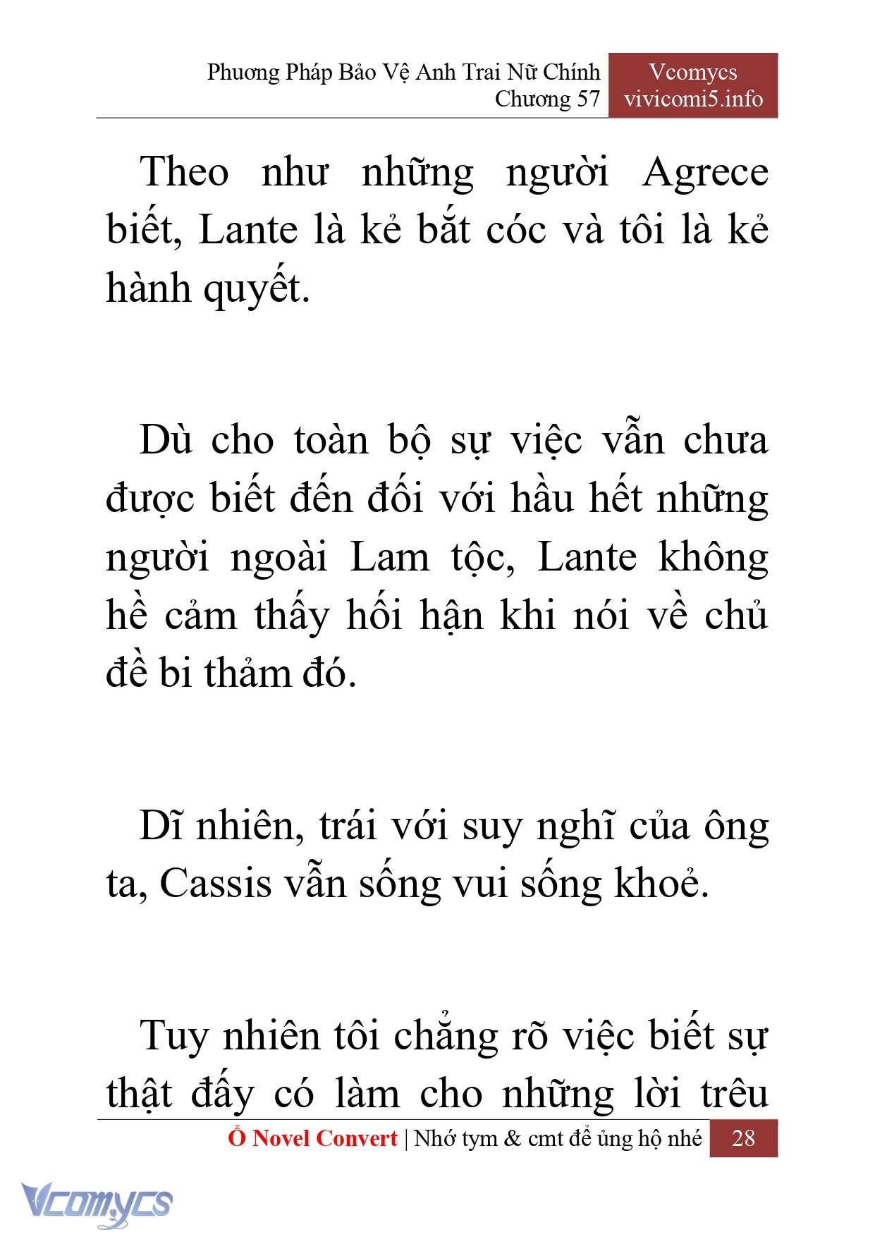 [Novel] Phương Pháp Bảo Vệ Anh Trai Nữ Chính Chap 57 - Next Chap 58