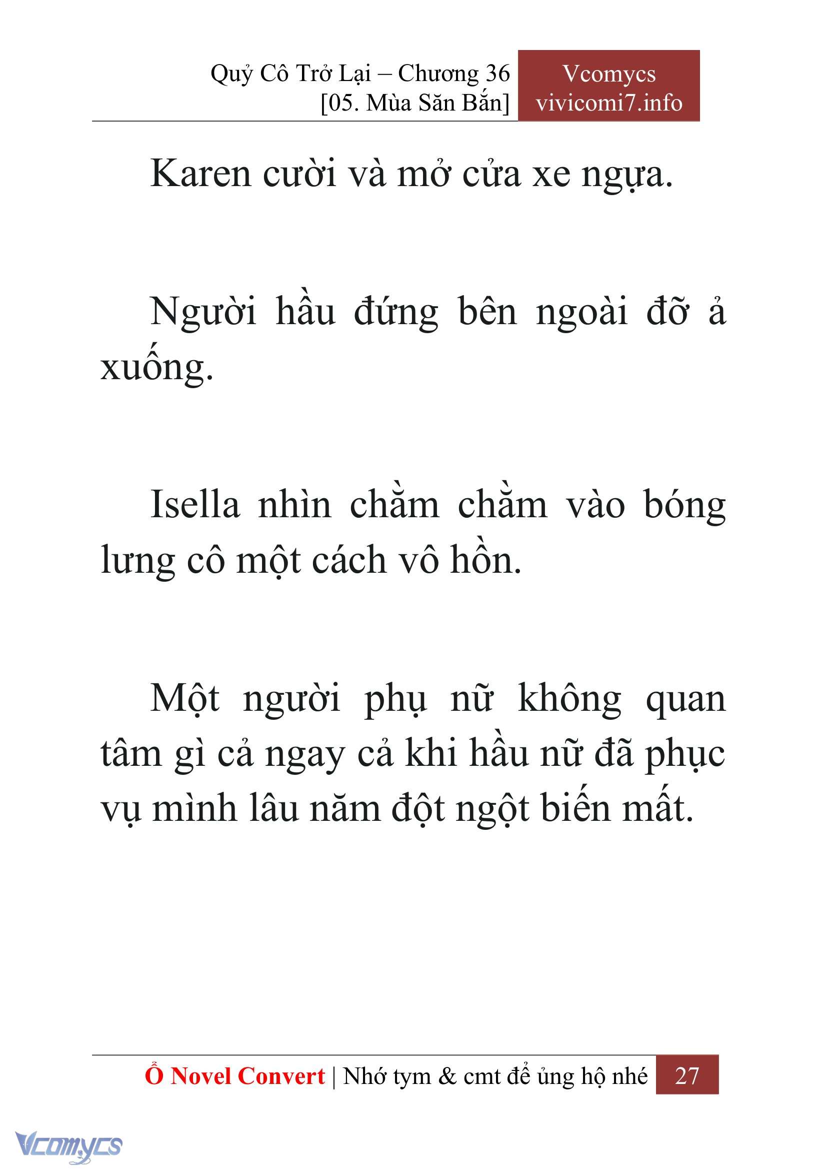 [Novel] Quý Cô Trở Lại Chap 36 - Trang 2
