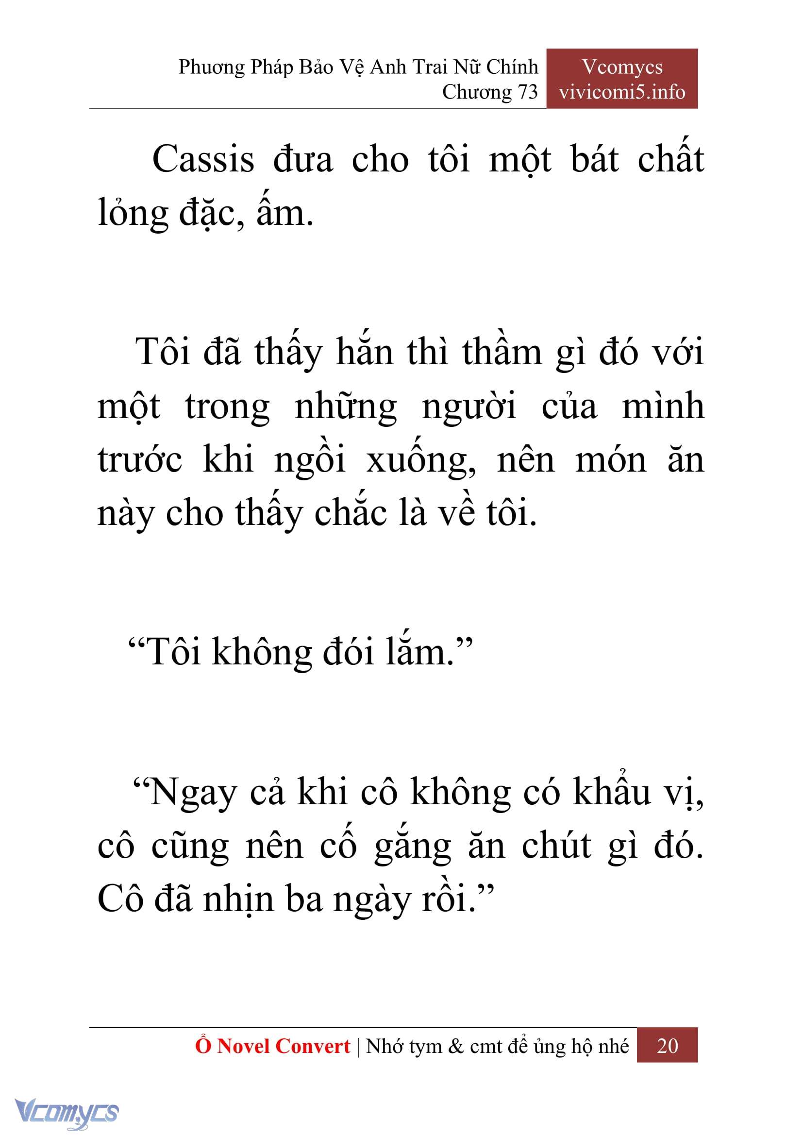 [Novel] Phương Pháp Bảo Vệ Anh Trai Nữ Chính Chap 73 - Trang 2