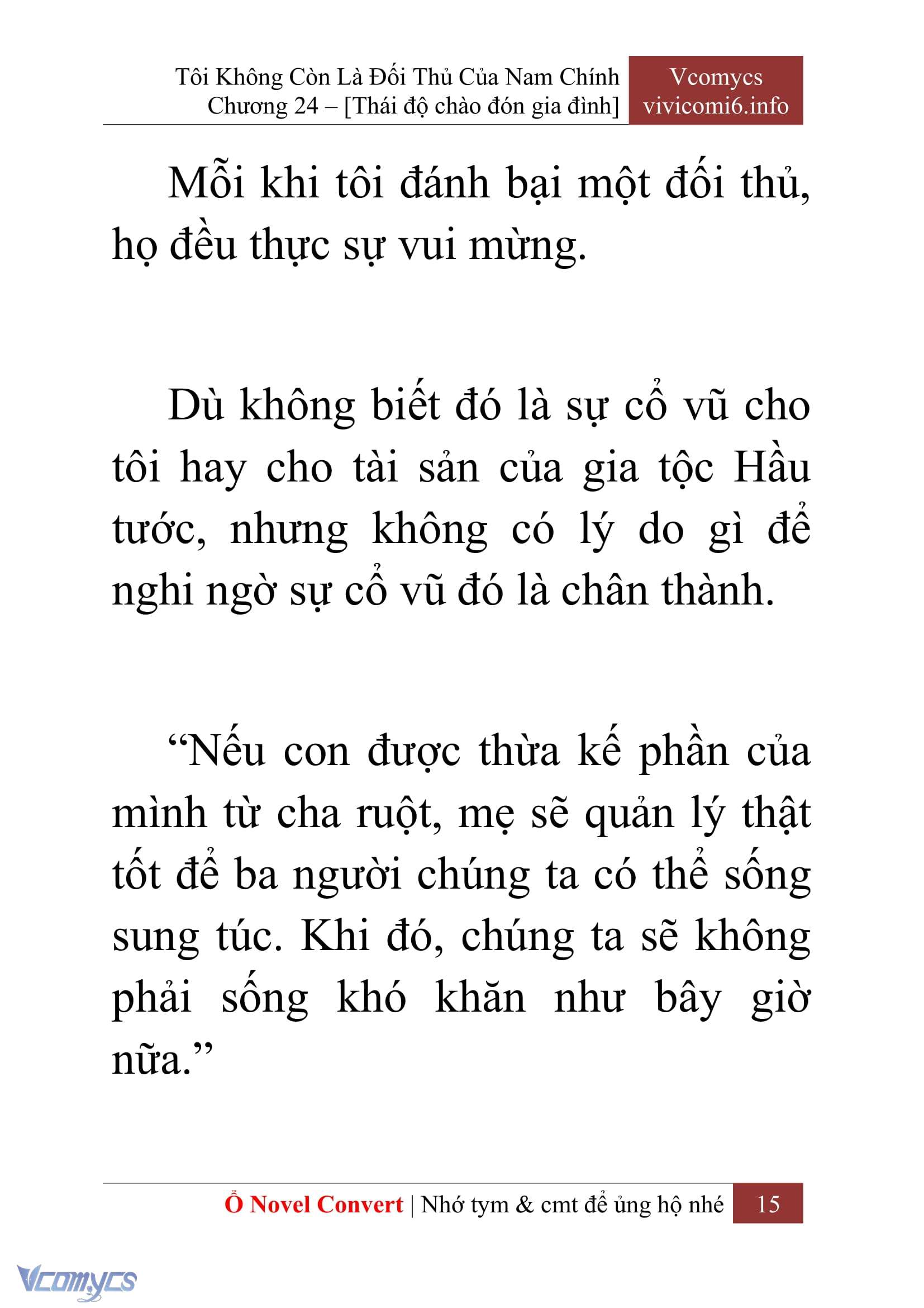 [Novel] Tôi Không Còn Là Đối Thủ Của Nam Chính Chap 24 - Trang 2
