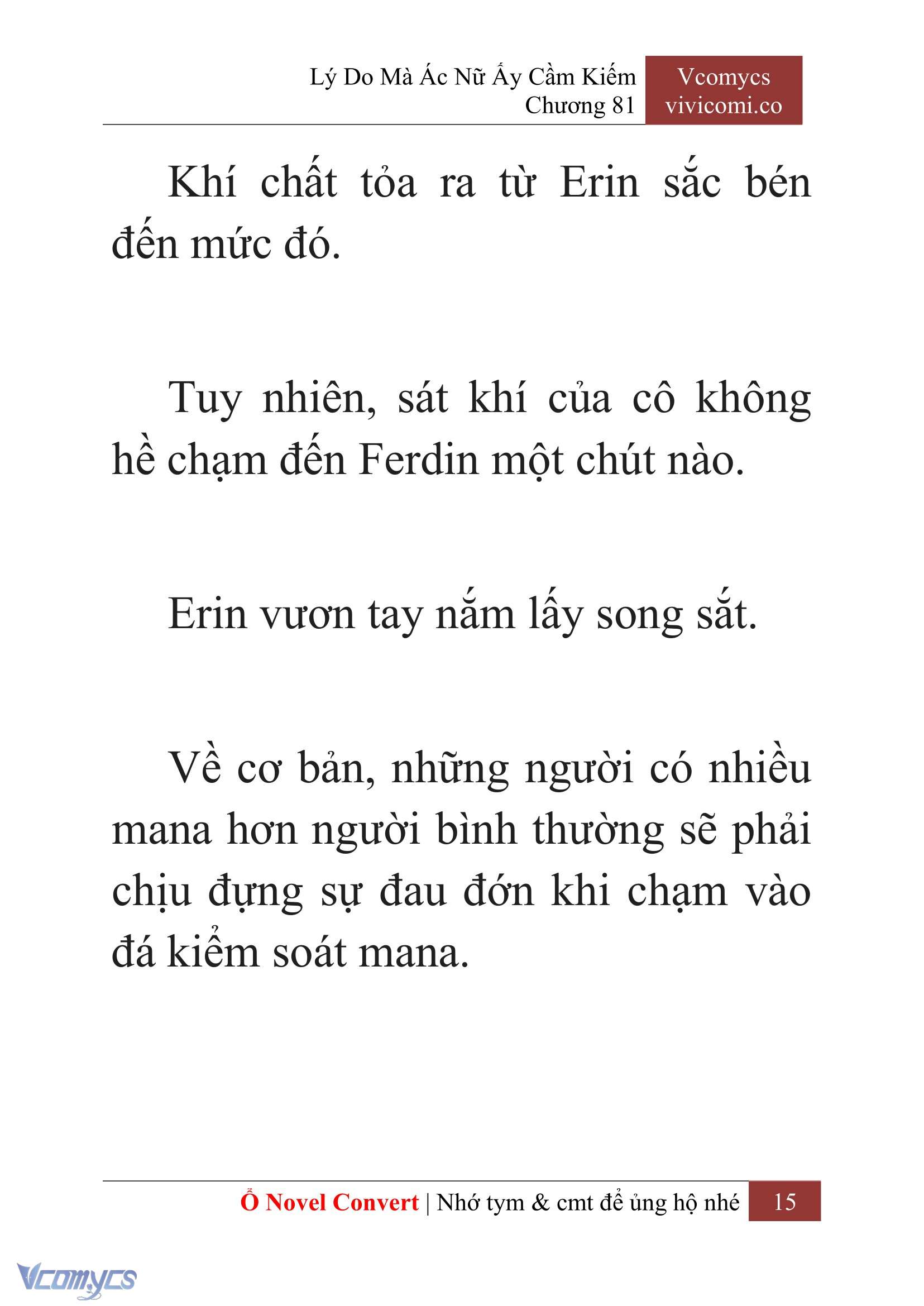 [Novel] Lý Do Mà Ác Nữ Ấy Cầm Kiếm Chap 81 - Trang 2