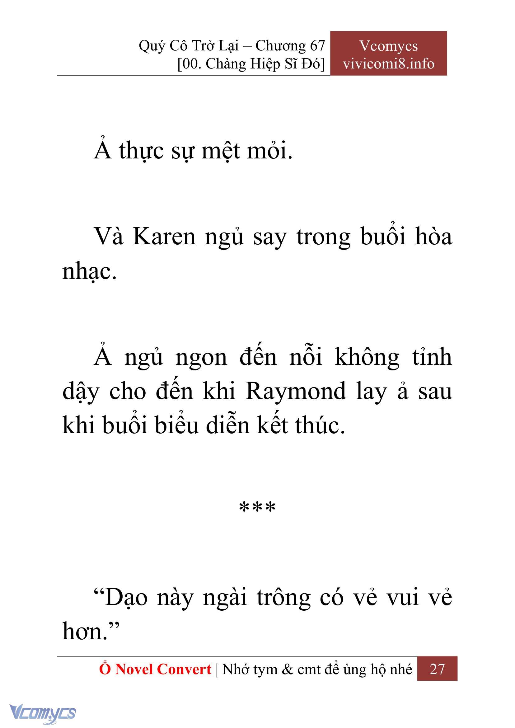 [Novel] Quý Cô Trở Lại Chap 67 - Trang 2