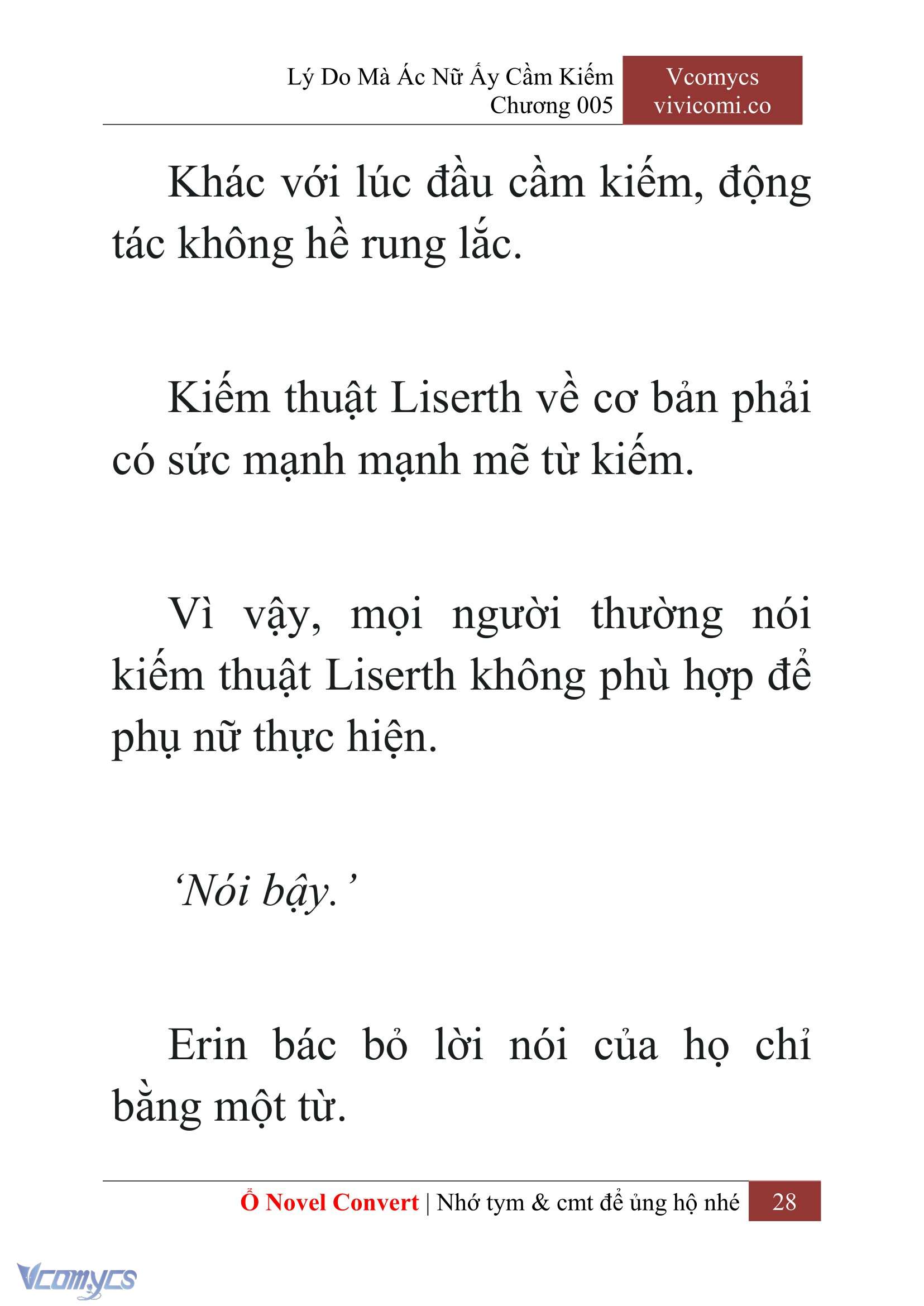 [Novel] Lý Do Mà Ác Nữ Ấy Cầm Kiếm Chap 5 - Trang 2
