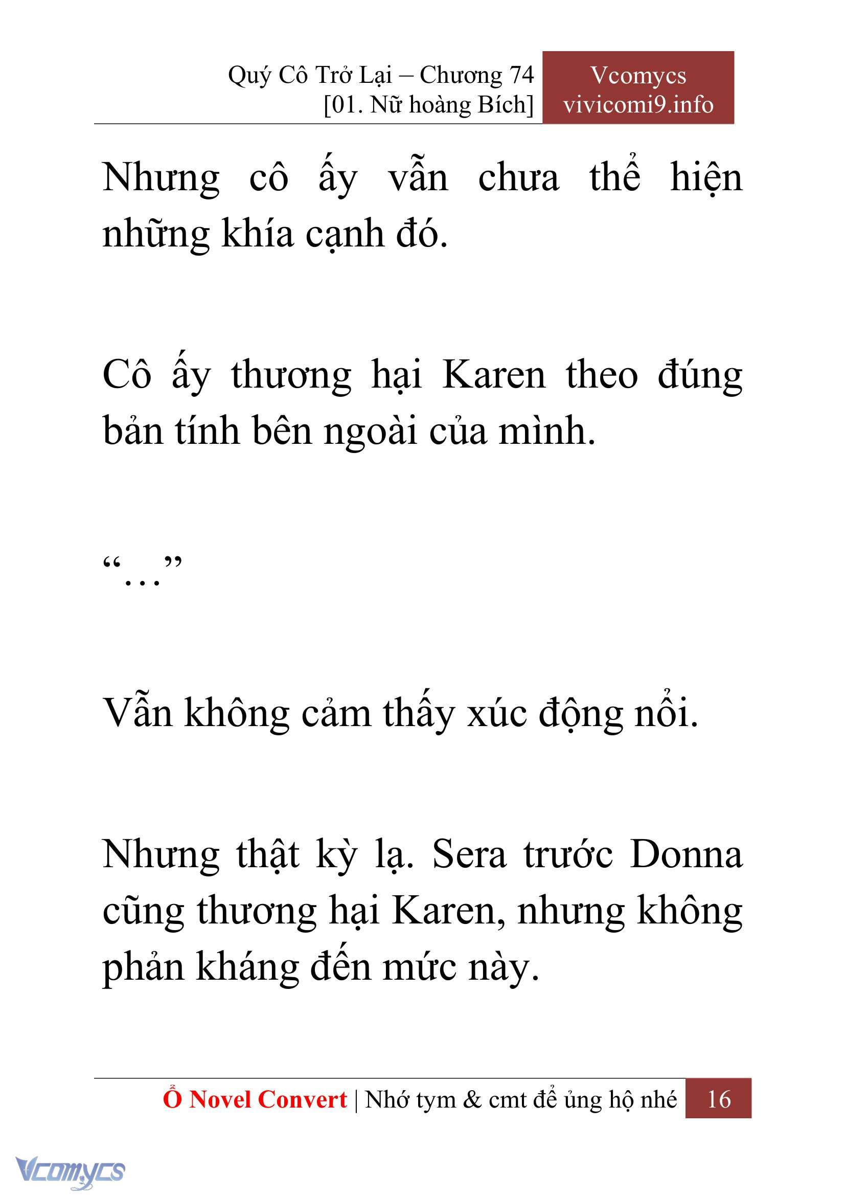 [Novel] Quý Cô Trở Lại Chap 74 - Trang 2