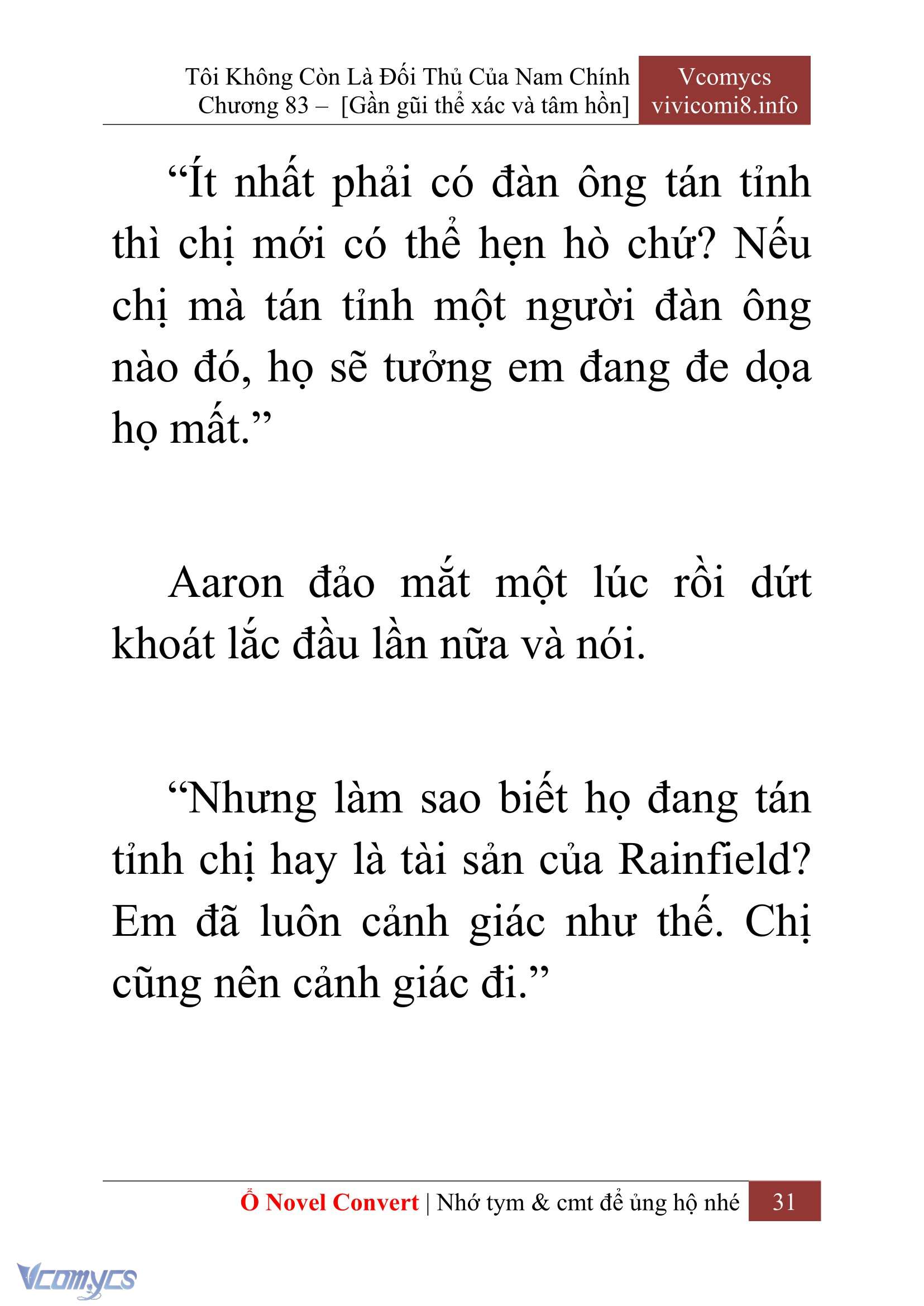 [Novel] Tôi Không Còn Là Đối Thủ Của Nam Chính Chap 83 - Trang 2