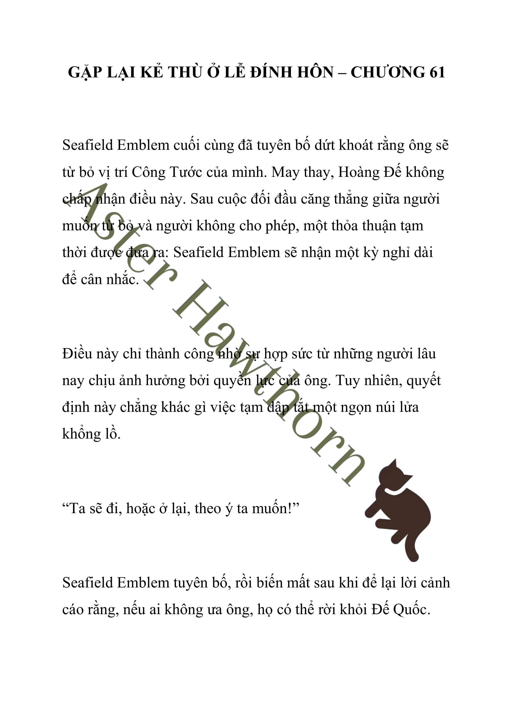 [NOVEL] Gặp Lại Kẻ Thù Ở Lễ Đính Hôn Chap 61 - Trang 2