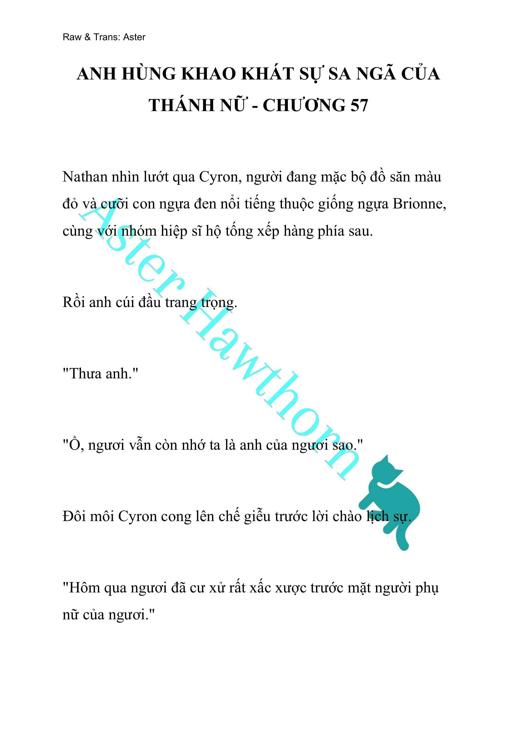 [NOVEL] Anh Hùng Khao Khát Sự Sa Ngã Của Thánh Nữ Chap 57 - Trang 2