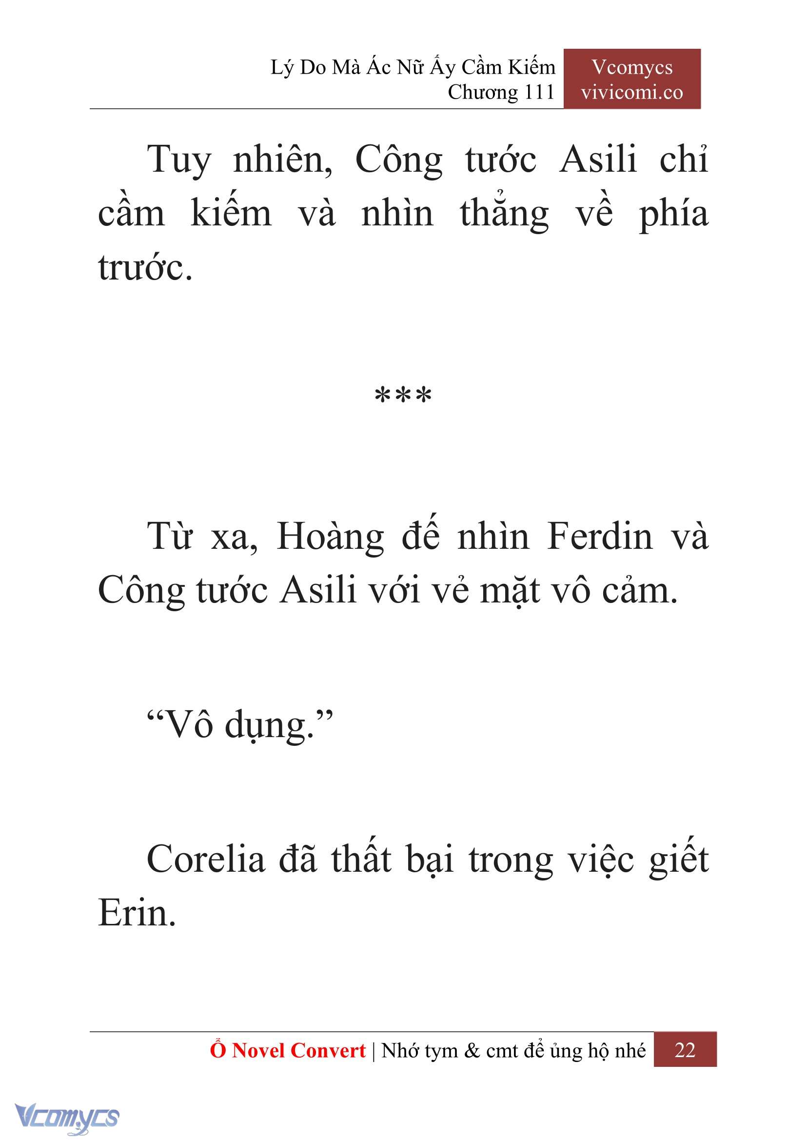 [Novel] Lý Do Mà Ác Nữ Ấy Cầm Kiếm Chap 111 - Trang 2