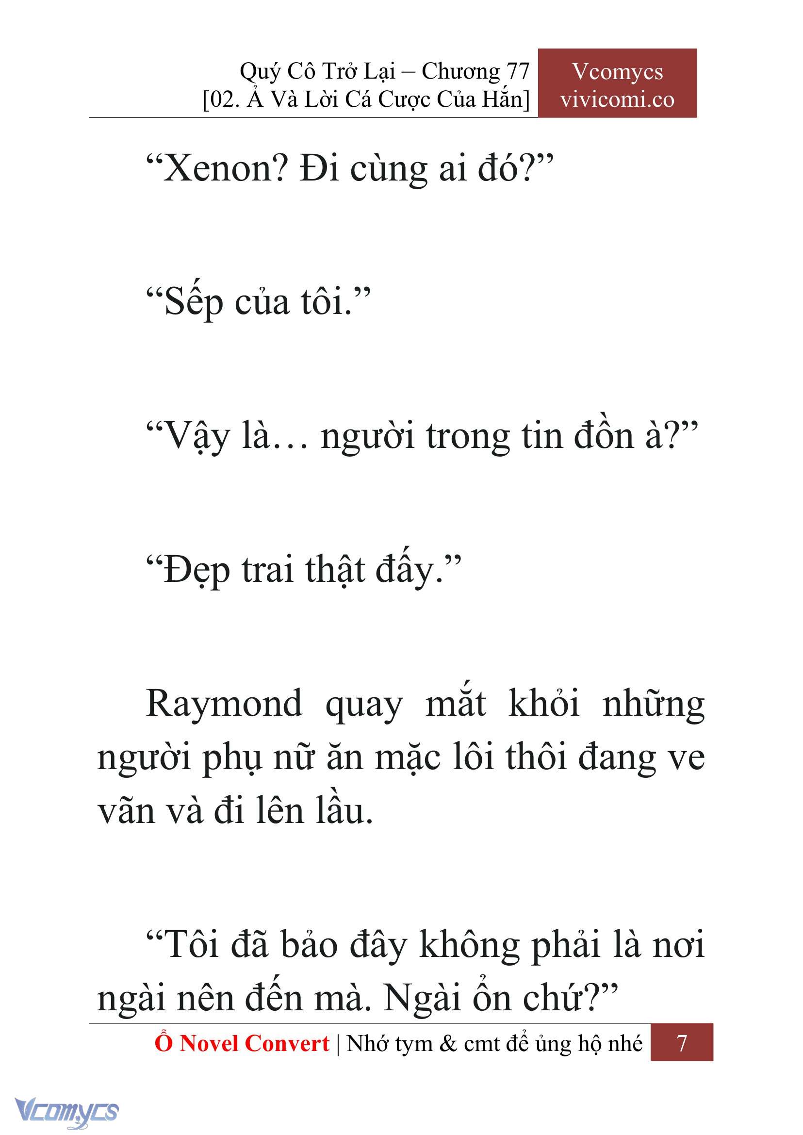 [Novel] Quý Cô Trở Lại Chap 77 - Trang 2