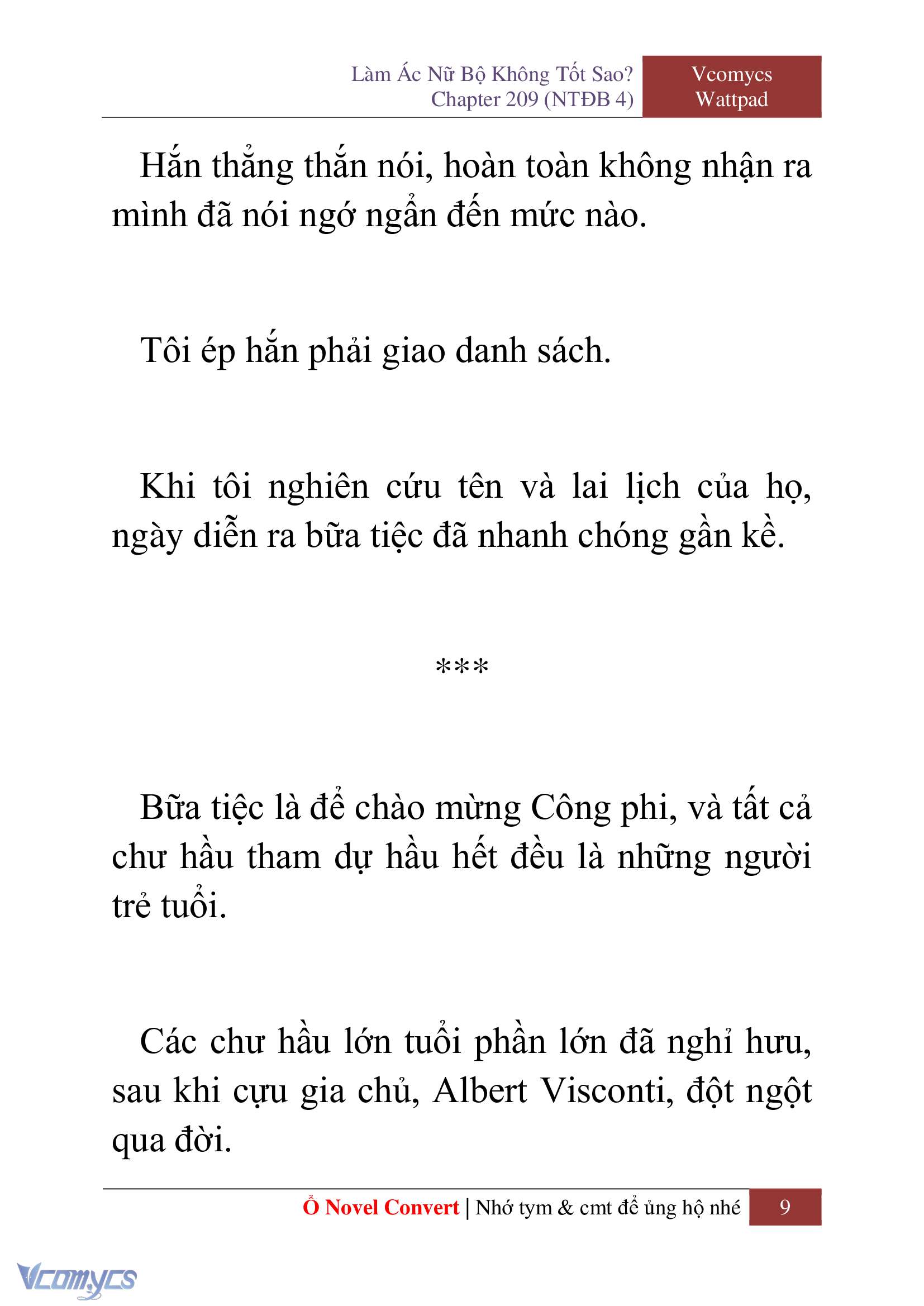 [Novel] Làm Ác Nữ Bộ Không Tốt Sao? Chap 209 - Trang 2