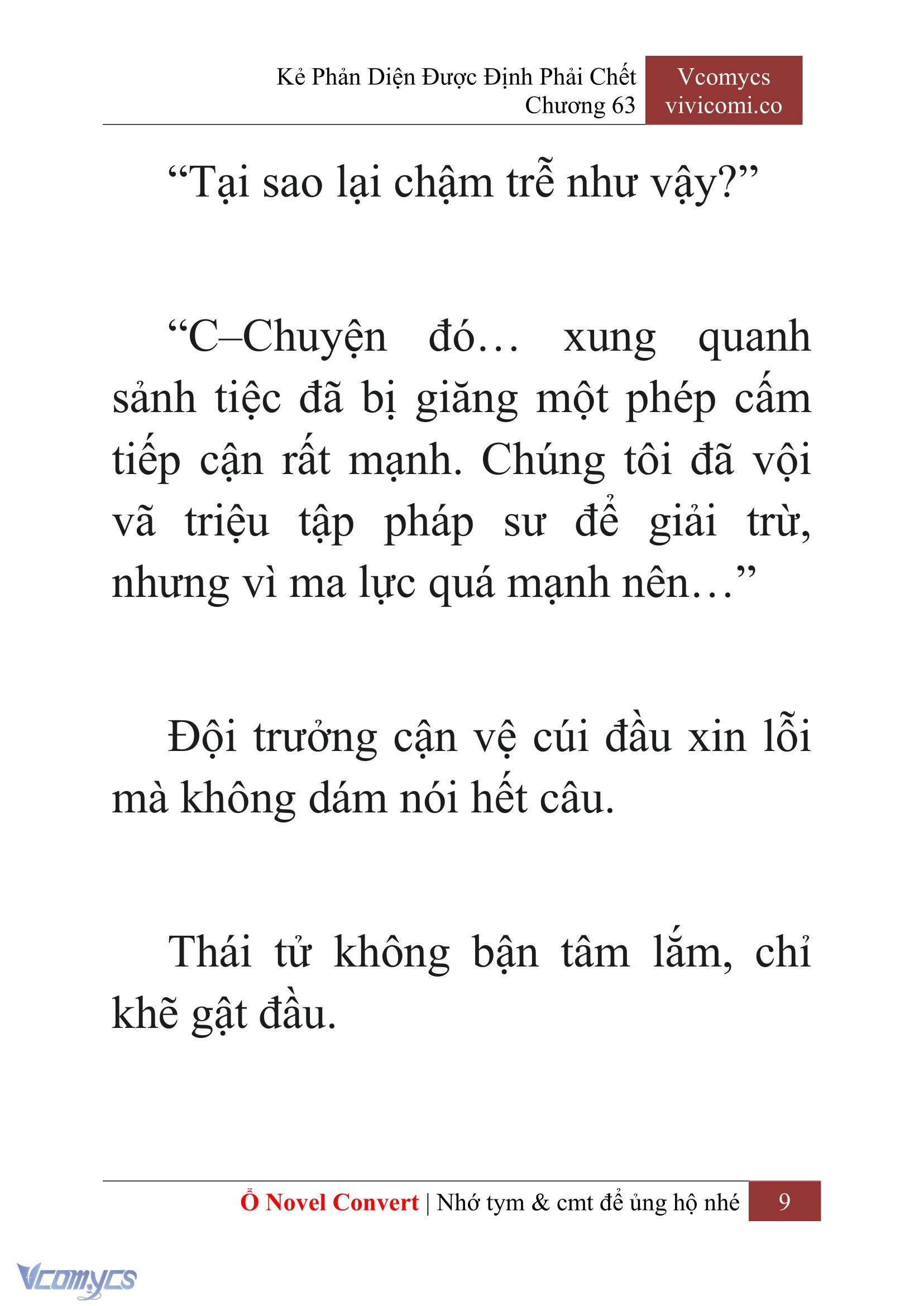 [Novel] Kẻ Phản Diện Được Định Phải Chết Chap 63 - Next Chap 64