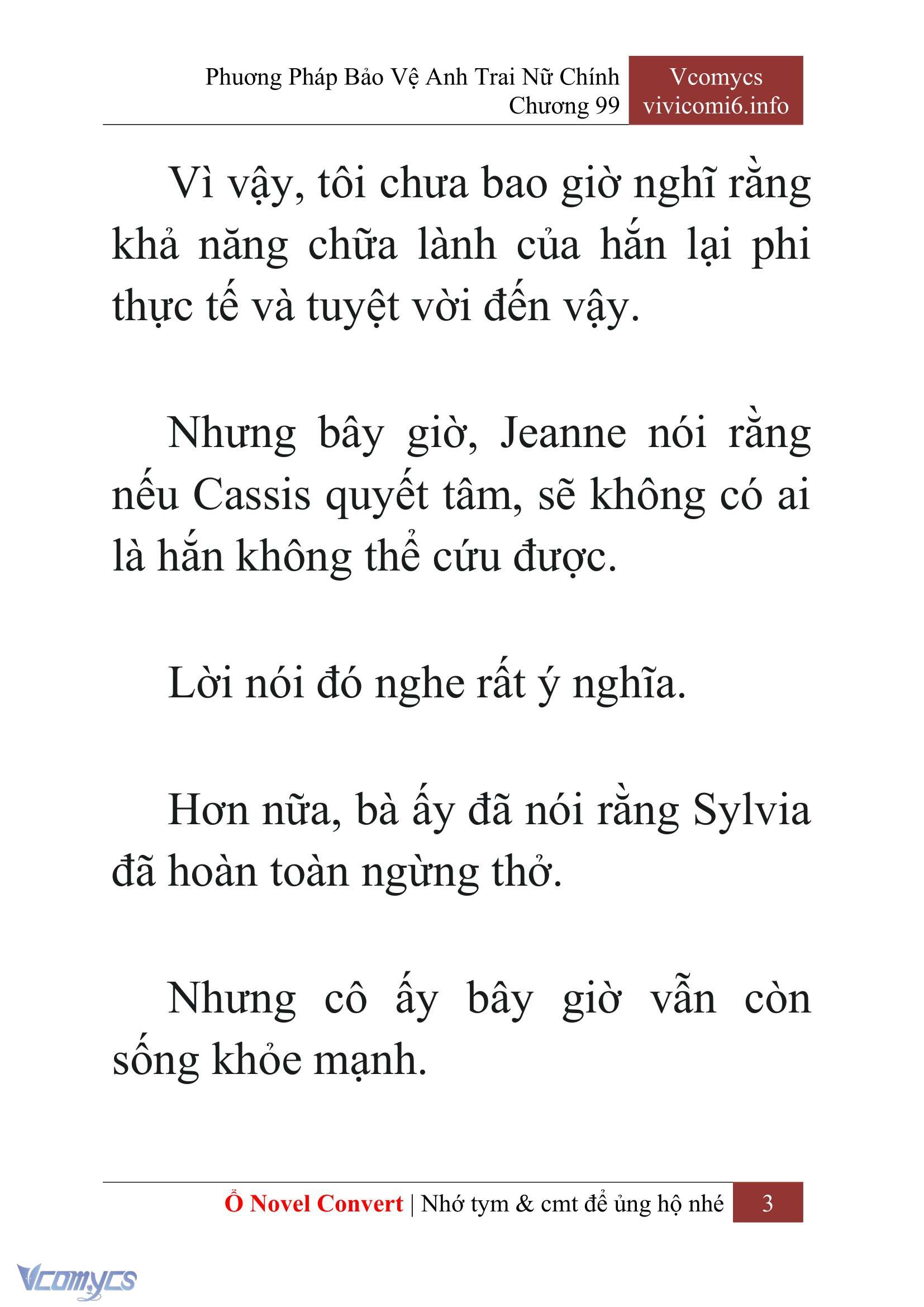 [Novel] Phương Pháp Bảo Vệ Anh Trai Nữ Chính Chap 99 - Trang 2