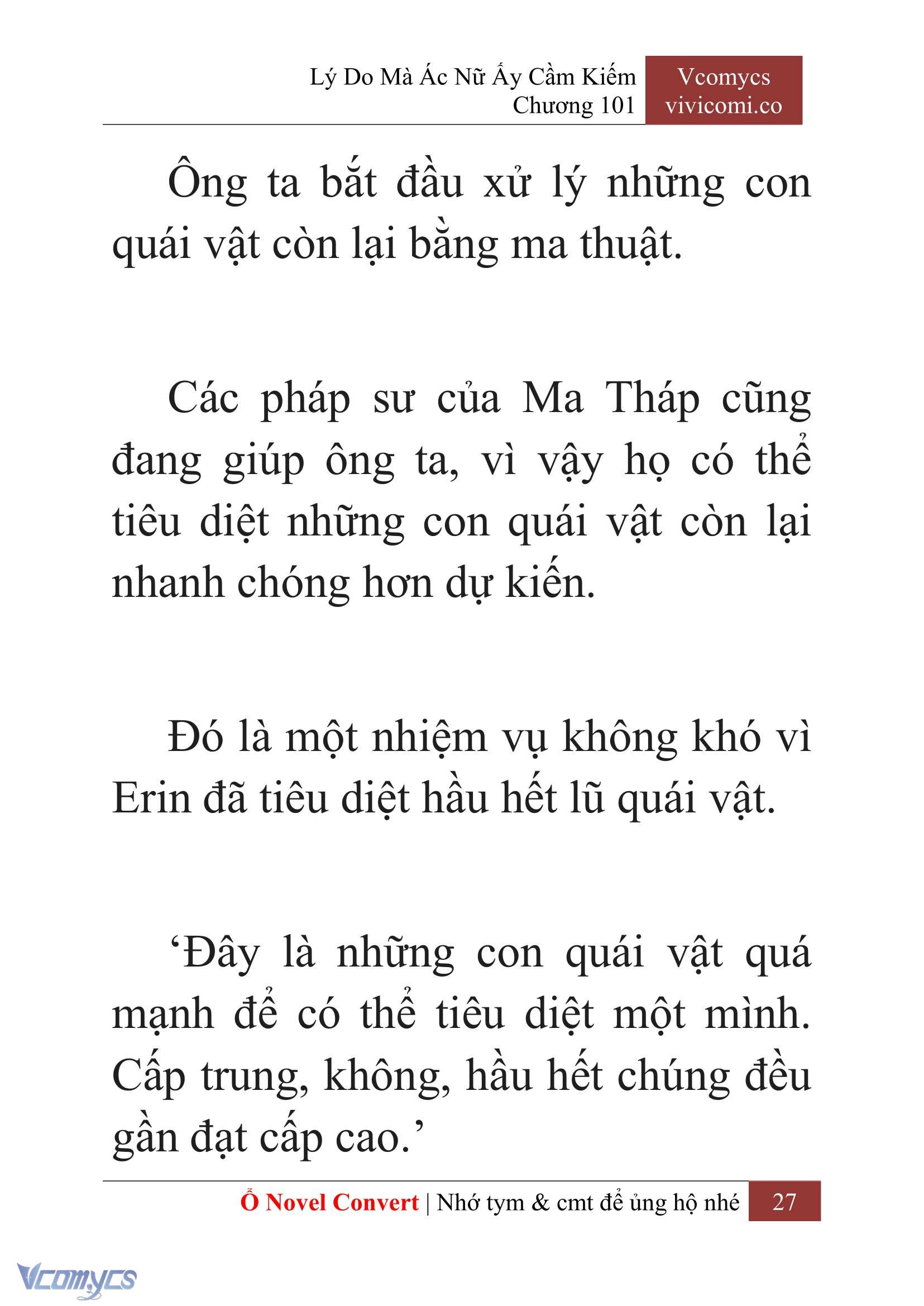 [Novel] Lý Do Mà Ác Nữ Ấy Cầm Kiếm Chap 101 - Next Chap 102