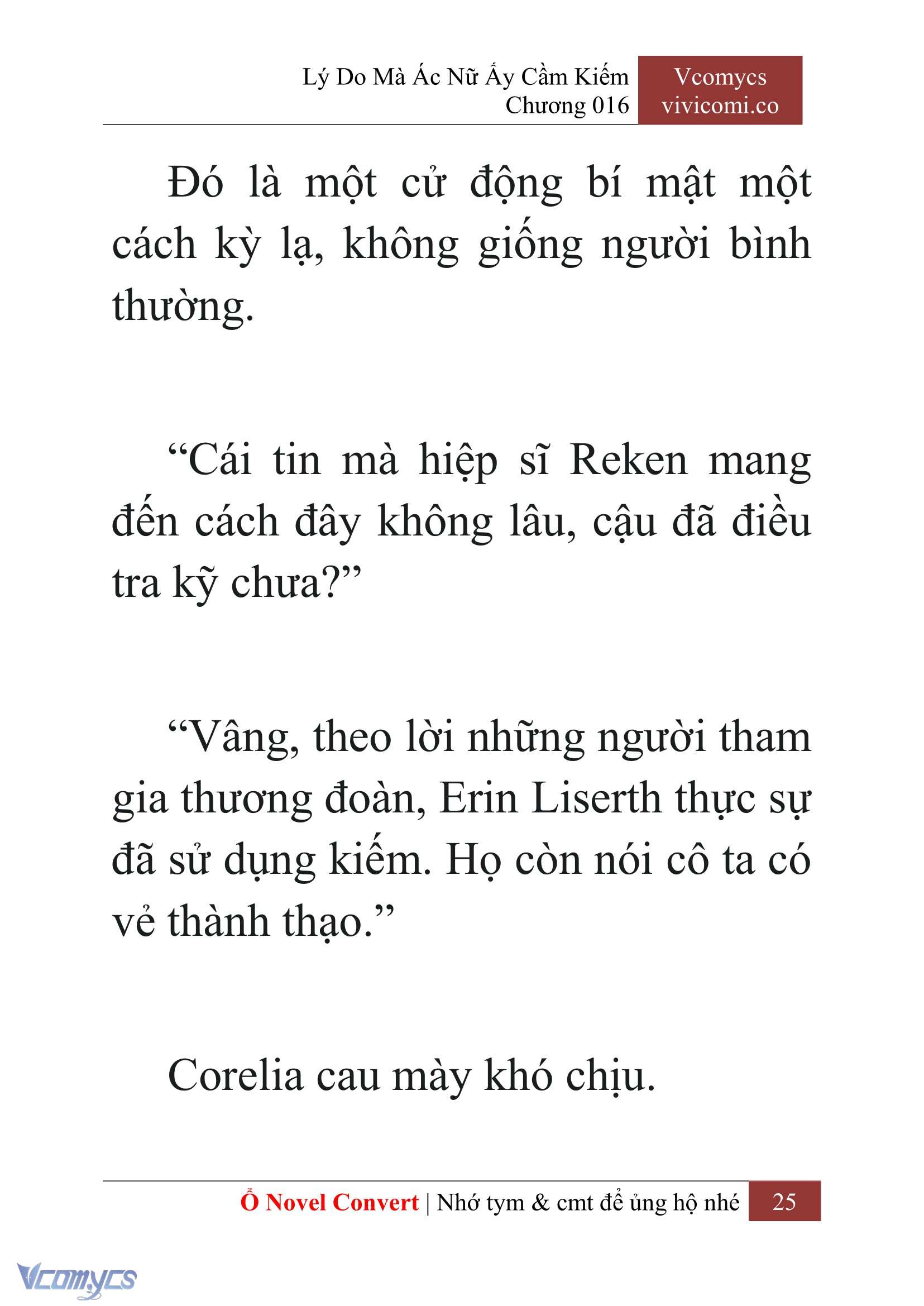 [Novel] Lý Do Mà Ác Nữ Ấy Cầm Kiếm Chap 16 - Trang 2