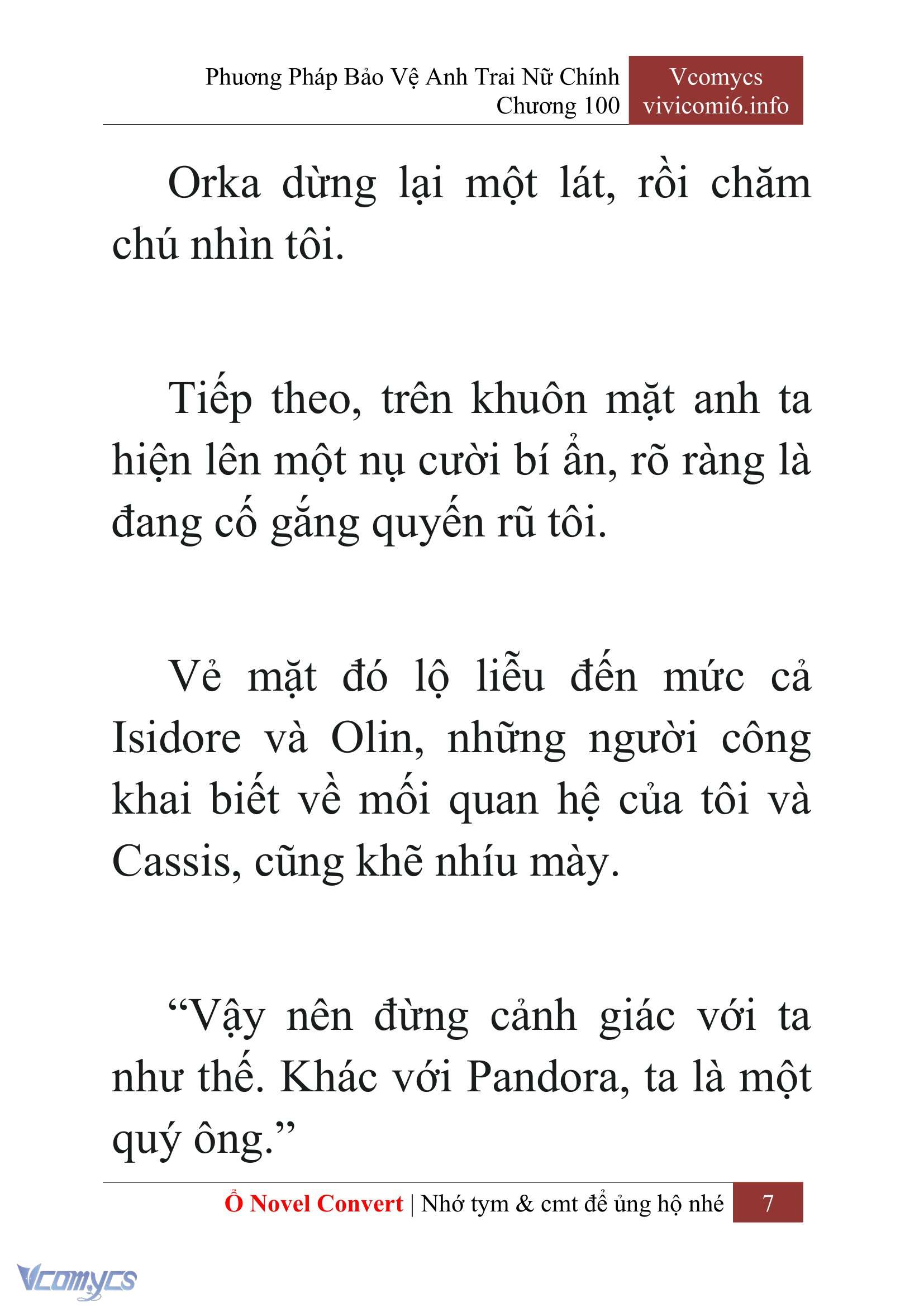 [Novel] Phương Pháp Bảo Vệ Anh Trai Nữ Chính Chap 100 - Trang 2