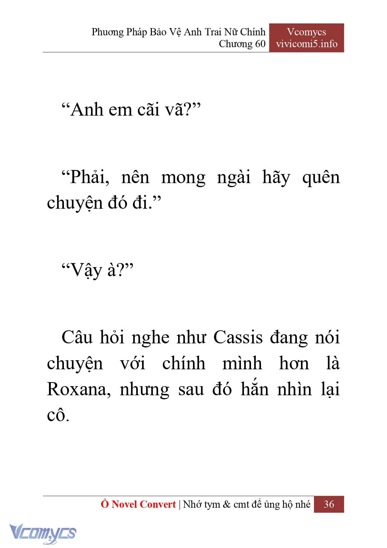 [Novel] Phương Pháp Bảo Vệ Anh Trai Nữ Chính Chap 60 - Trang 2