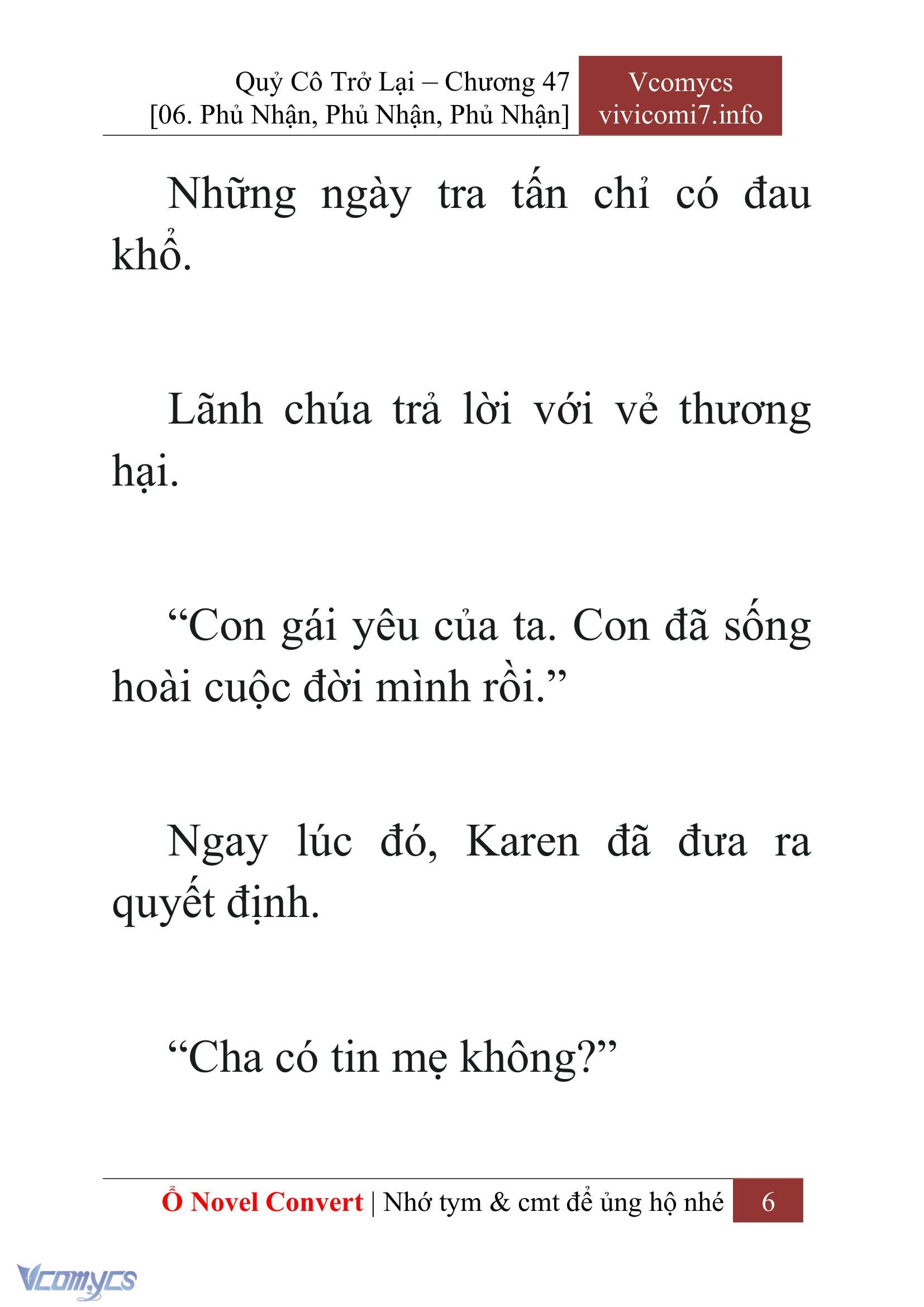 [Novel] Quý Cô Trở Lại Chap 47 - Trang 2