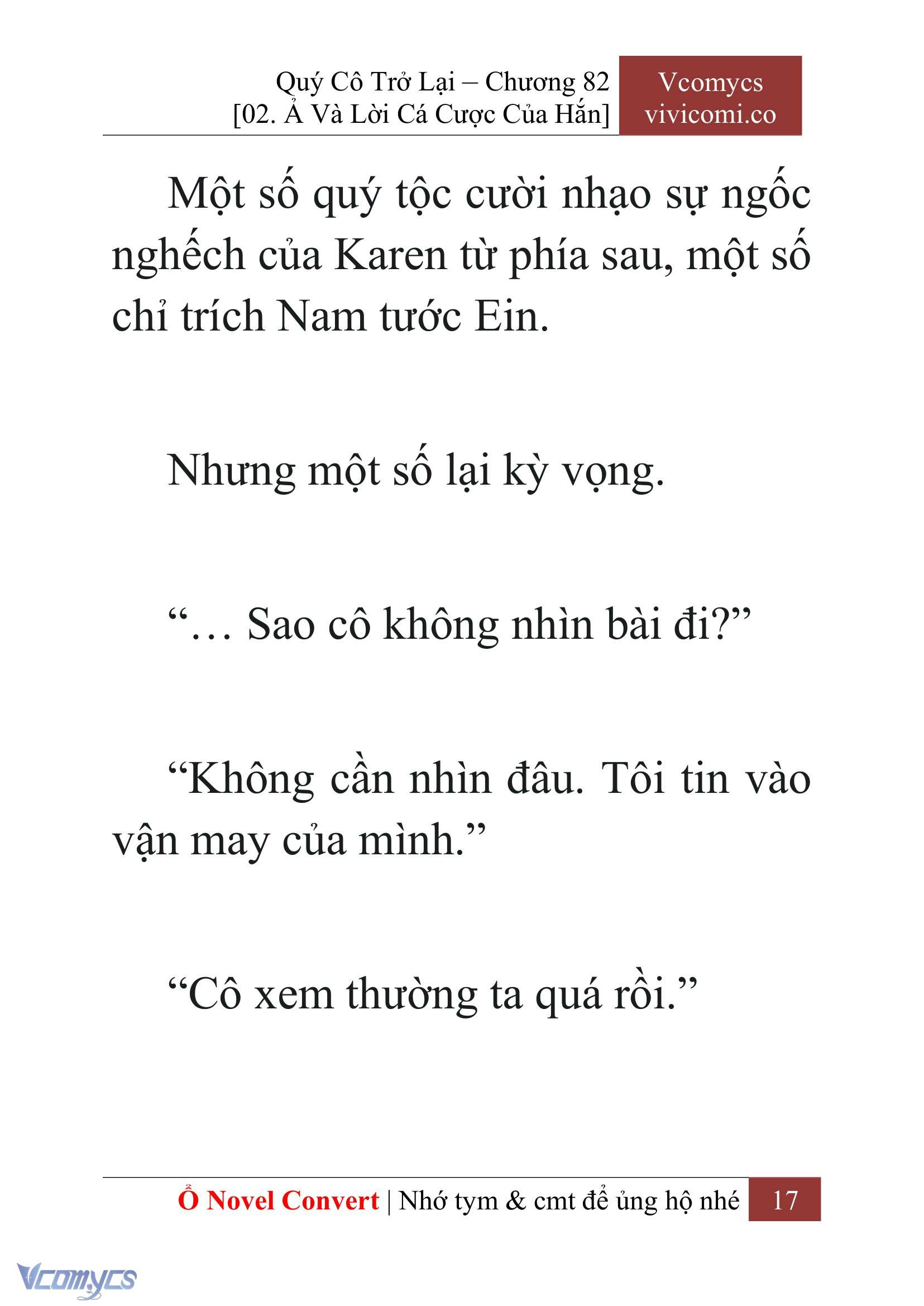 [Novel] Quý Cô Trở Lại Chap 82 - Trang 2