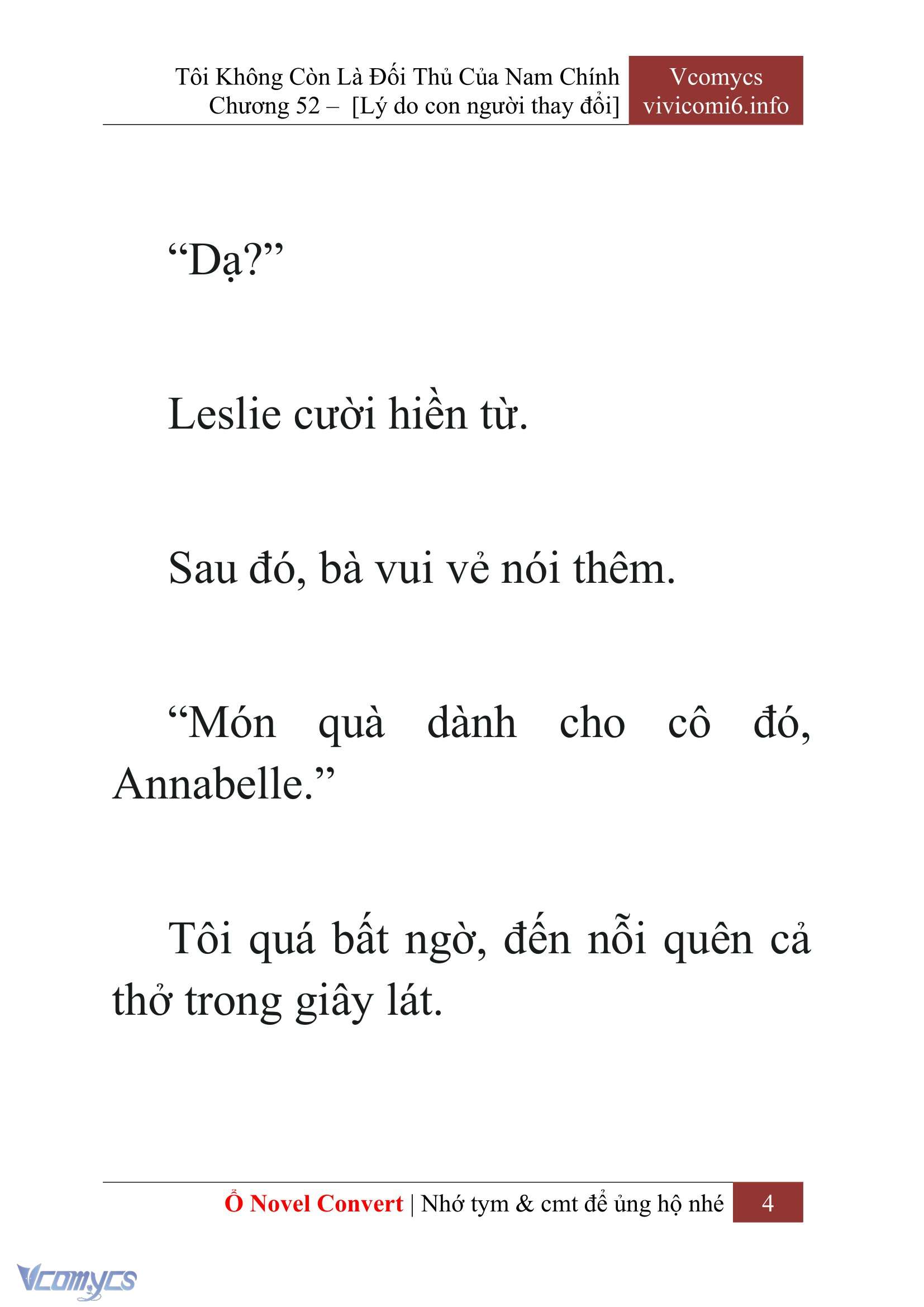 [Novel] Tôi Không Còn Là Đối Thủ Của Nam Chính Chap 52 - Trang 2