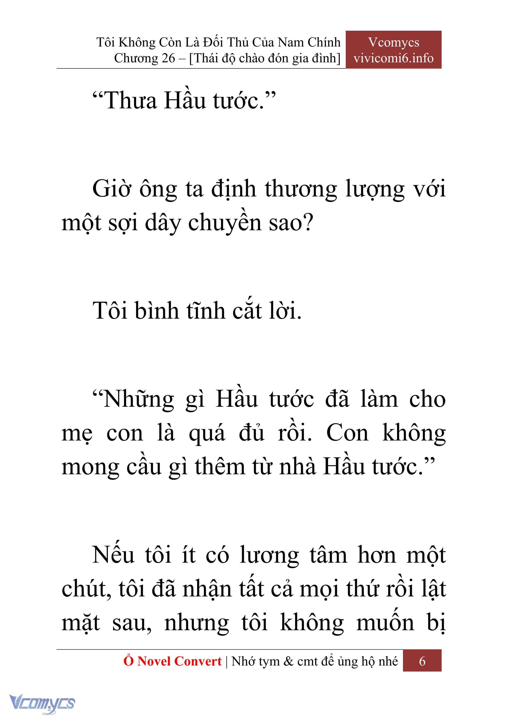 [Novel] Tôi Không Còn Là Đối Thủ Của Nam Chính Chap 26 - Trang 2