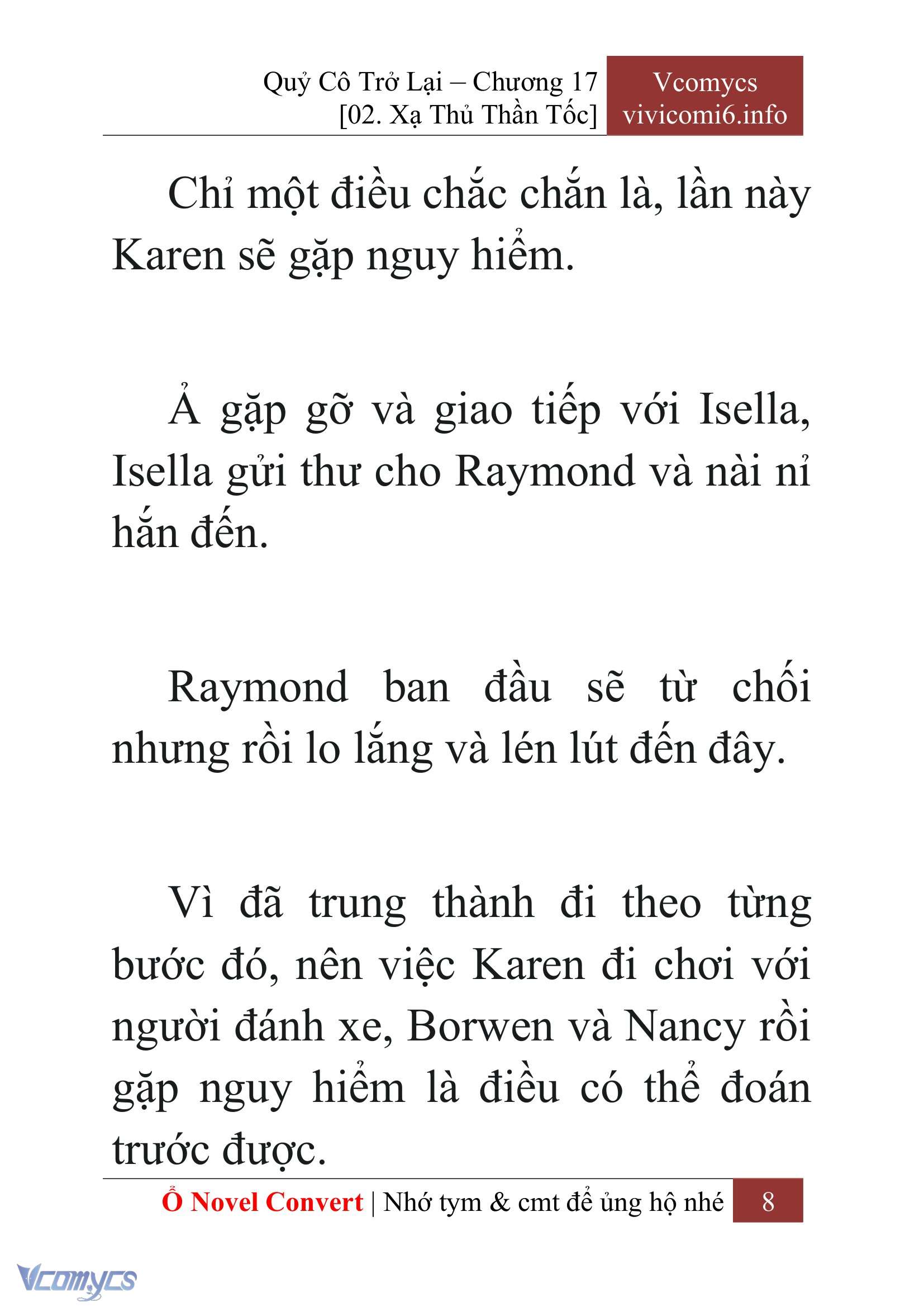 [Novel] Quý Cô Trở Lại Chap 17 - Trang 2