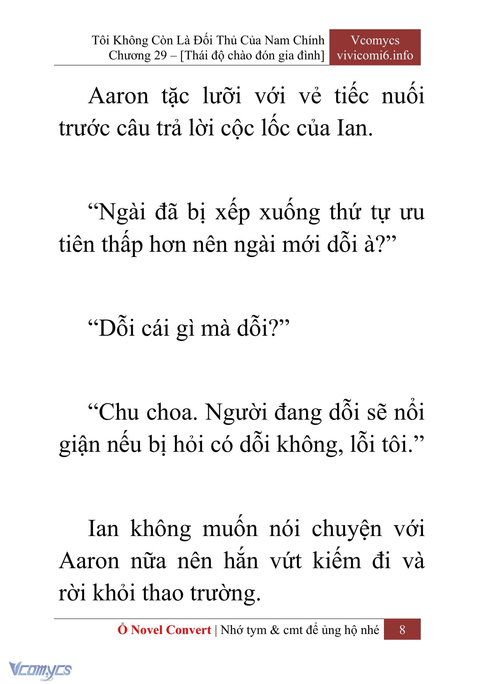 [Novel] Tôi Không Còn Là Đối Thủ Của Nam Chính Chap 29 - Trang 2