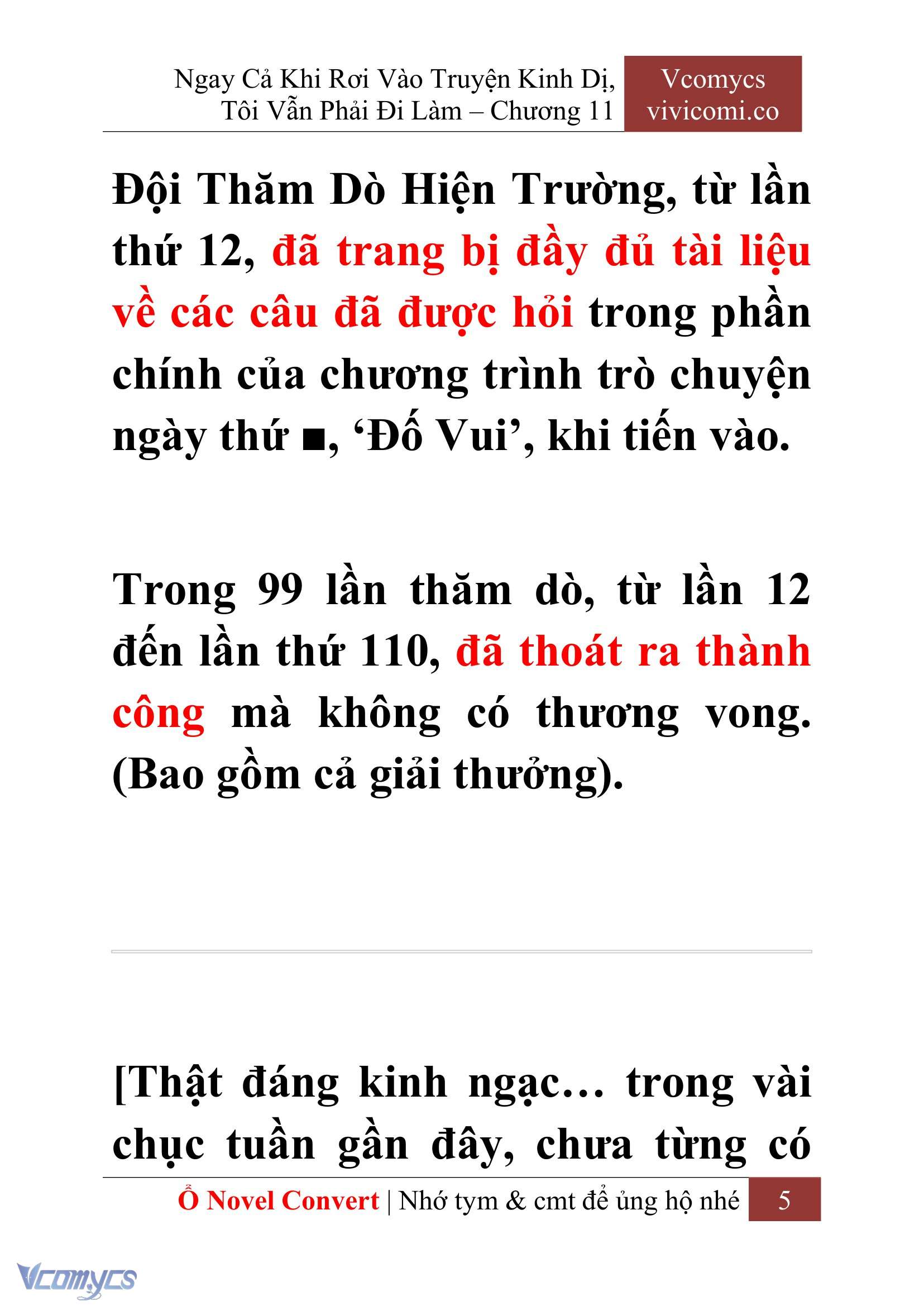 [Novel] Ngay Cả Khi Rơi Vào Truyện Kinh Dị, Tôi Vẫn Phải Đi Làm Chap 11 - Next 