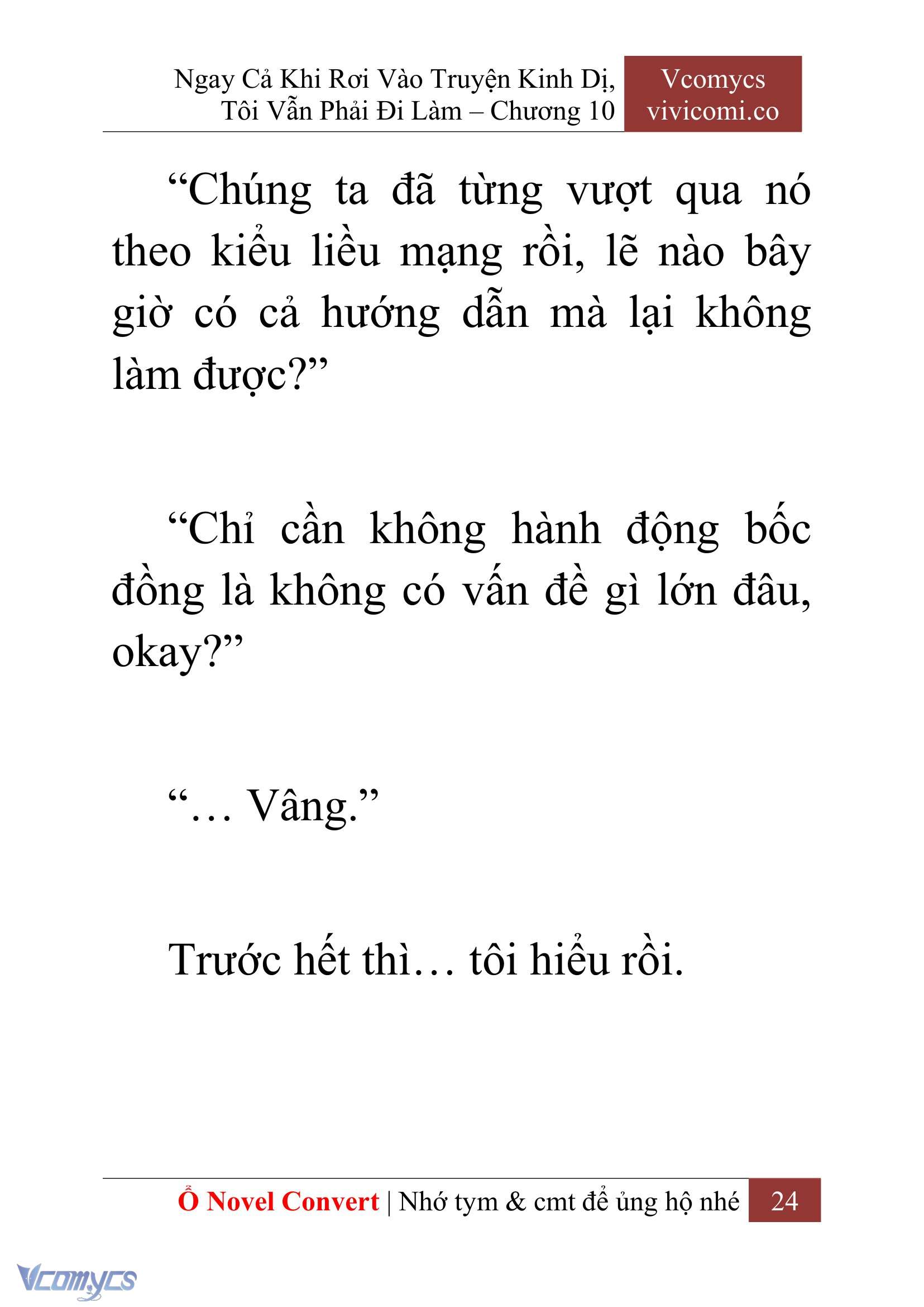[Novel] Ngay Cả Khi Rơi Vào Truyện Kinh Dị, Tôi Vẫn Phải Đi Làm Chap 10 - Next 