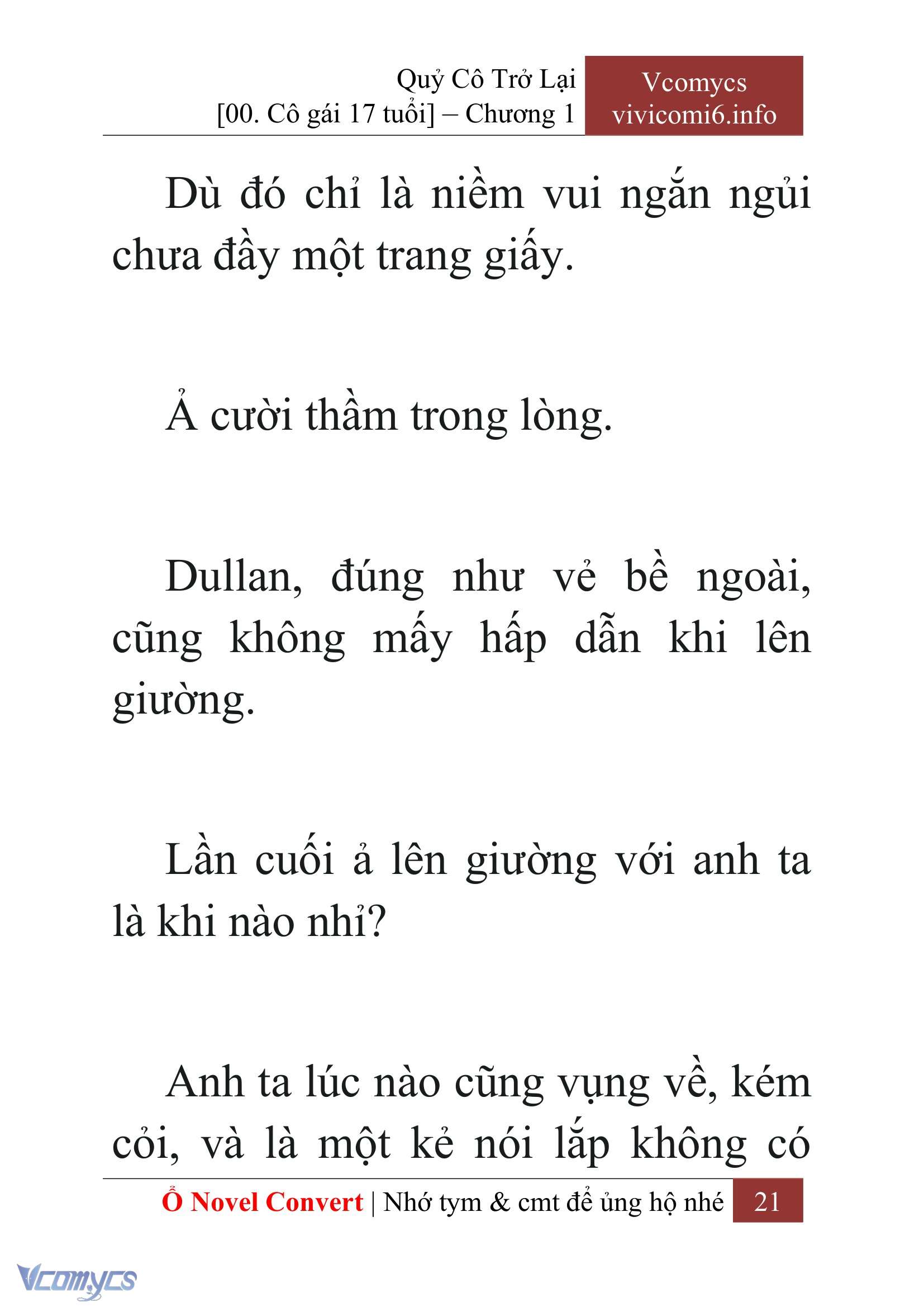 [Novel] Quý Cô Trở Lại Chap 1 - Trang 2