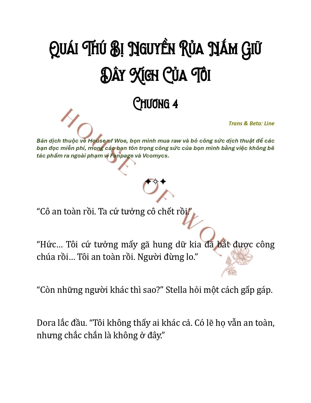 [NOVEL] QUÁI THÚ BỊ NGUYỀN RỦA NẮM GIỮ DÂY XÍCH CỦA TÔI Chap 4 - Trang 2