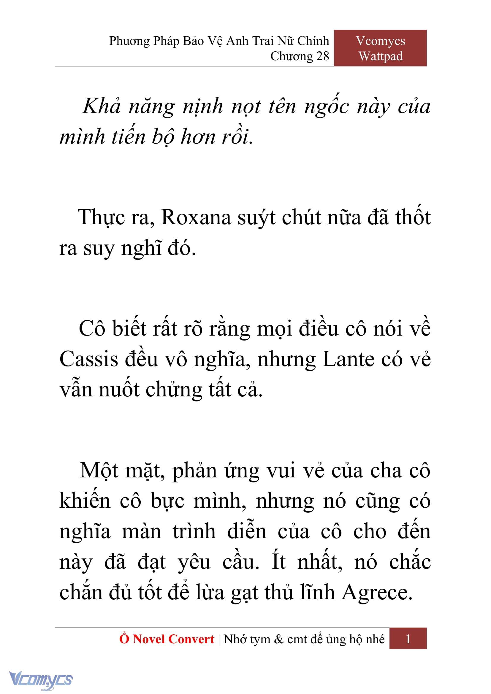 [Novel] Phương Pháp Bảo Vệ Anh Trai Nữ Chính Chap 28 - Trang 2