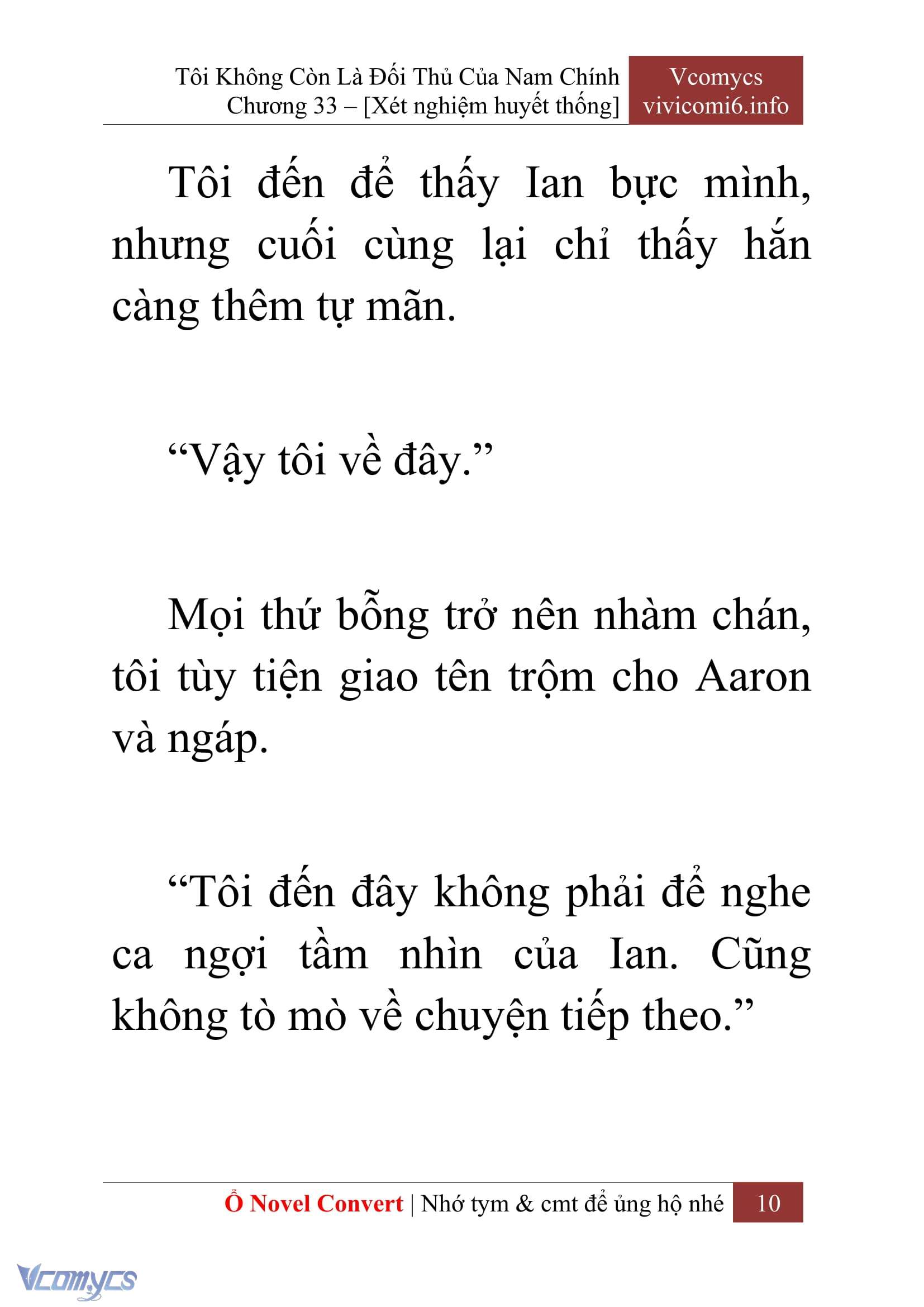 [Novel] Tôi Không Còn Là Đối Thủ Của Nam Chính Chap 33 - Trang 2