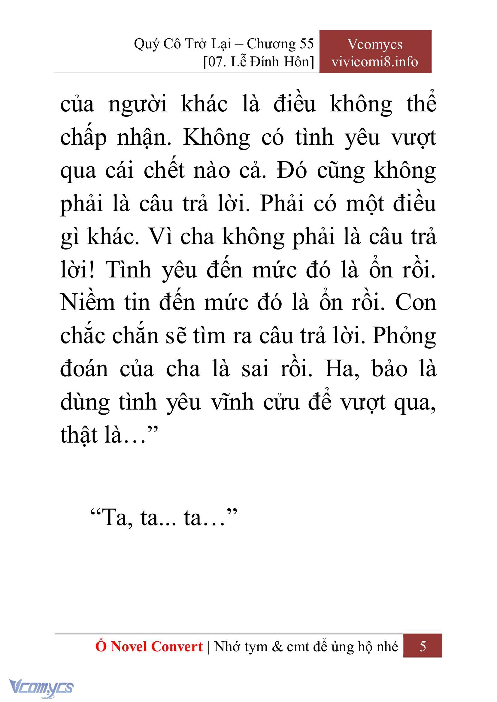 [Novel] Quý Cô Trở Lại Chap 55 - Trang 2