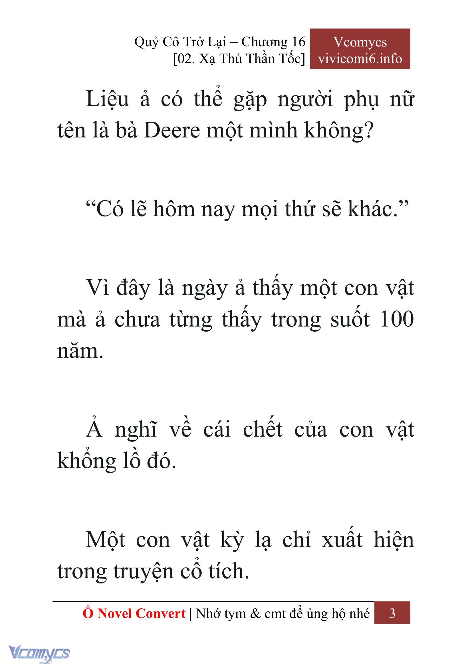 [Novel] Quý Cô Trở Lại Chap 16 - Trang 2