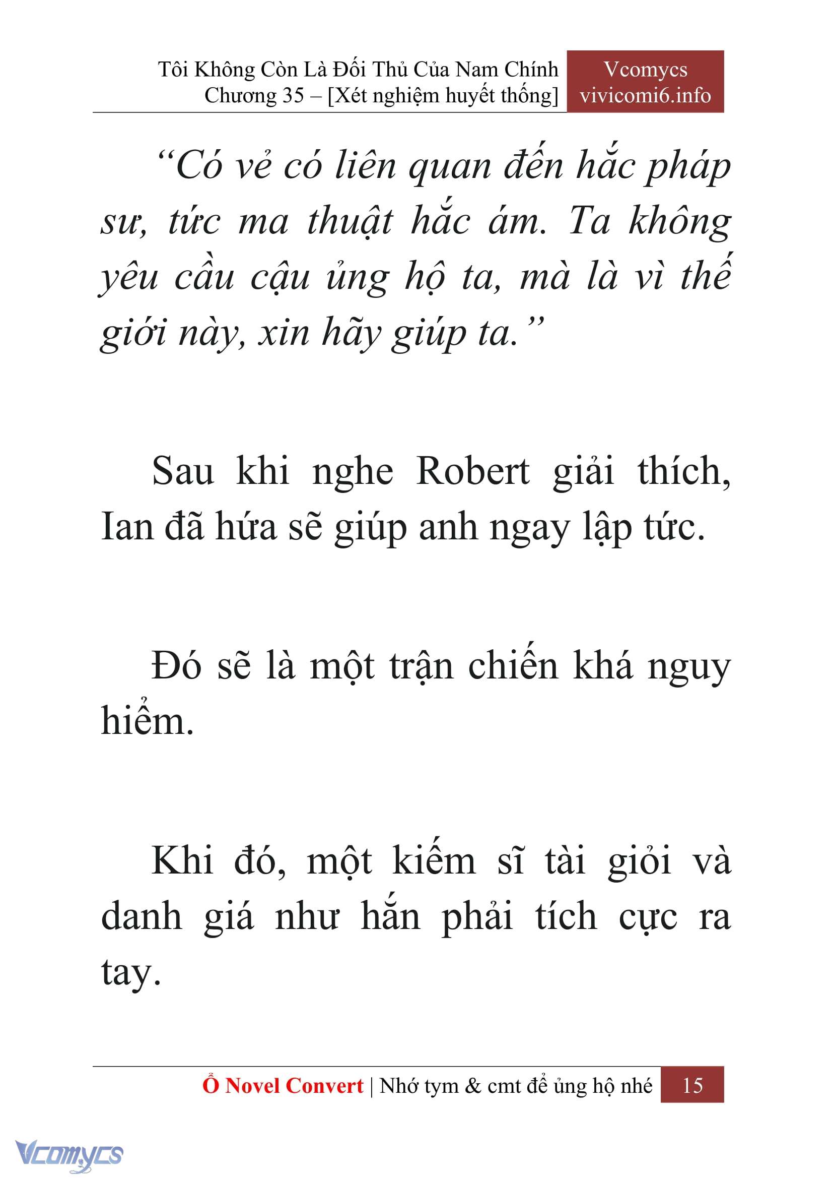 [Novel] Tôi Không Còn Là Đối Thủ Của Nam Chính Chap 35 - Trang 2