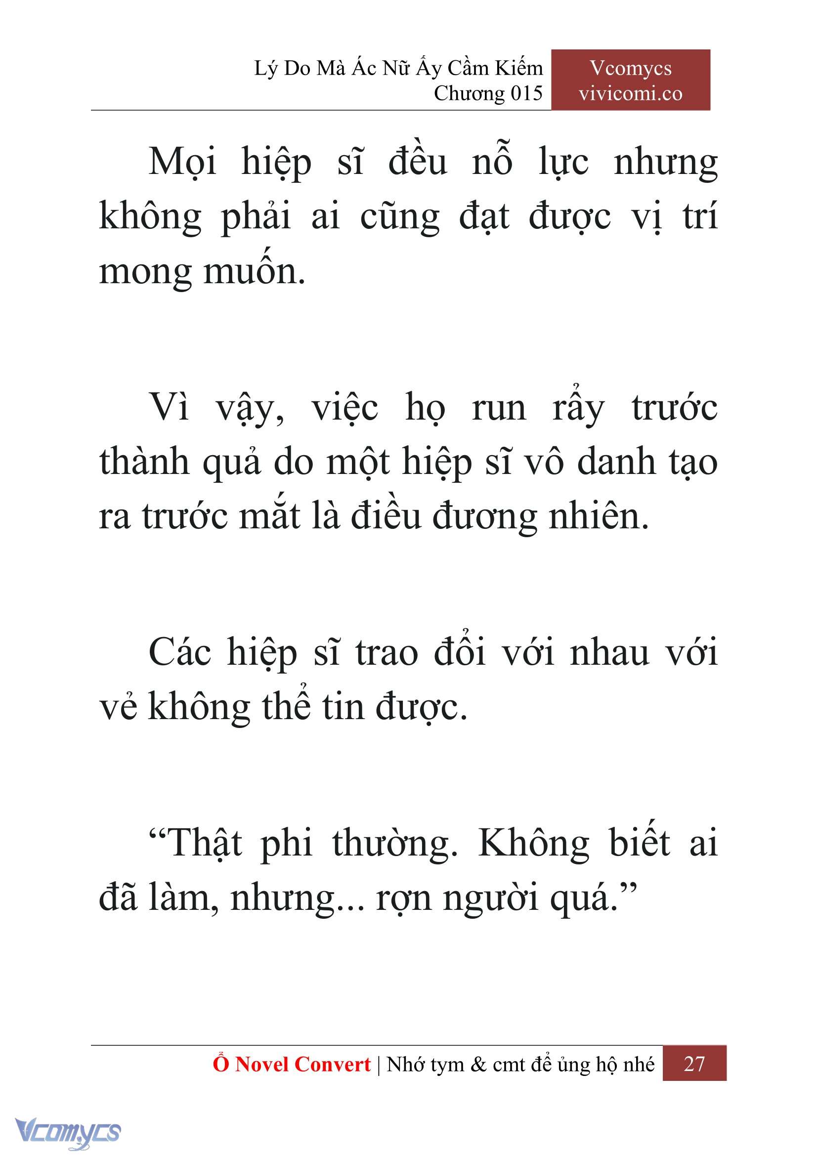 [Novel] Lý Do Mà Ác Nữ Ấy Cầm Kiếm Chap 15 - Trang 2