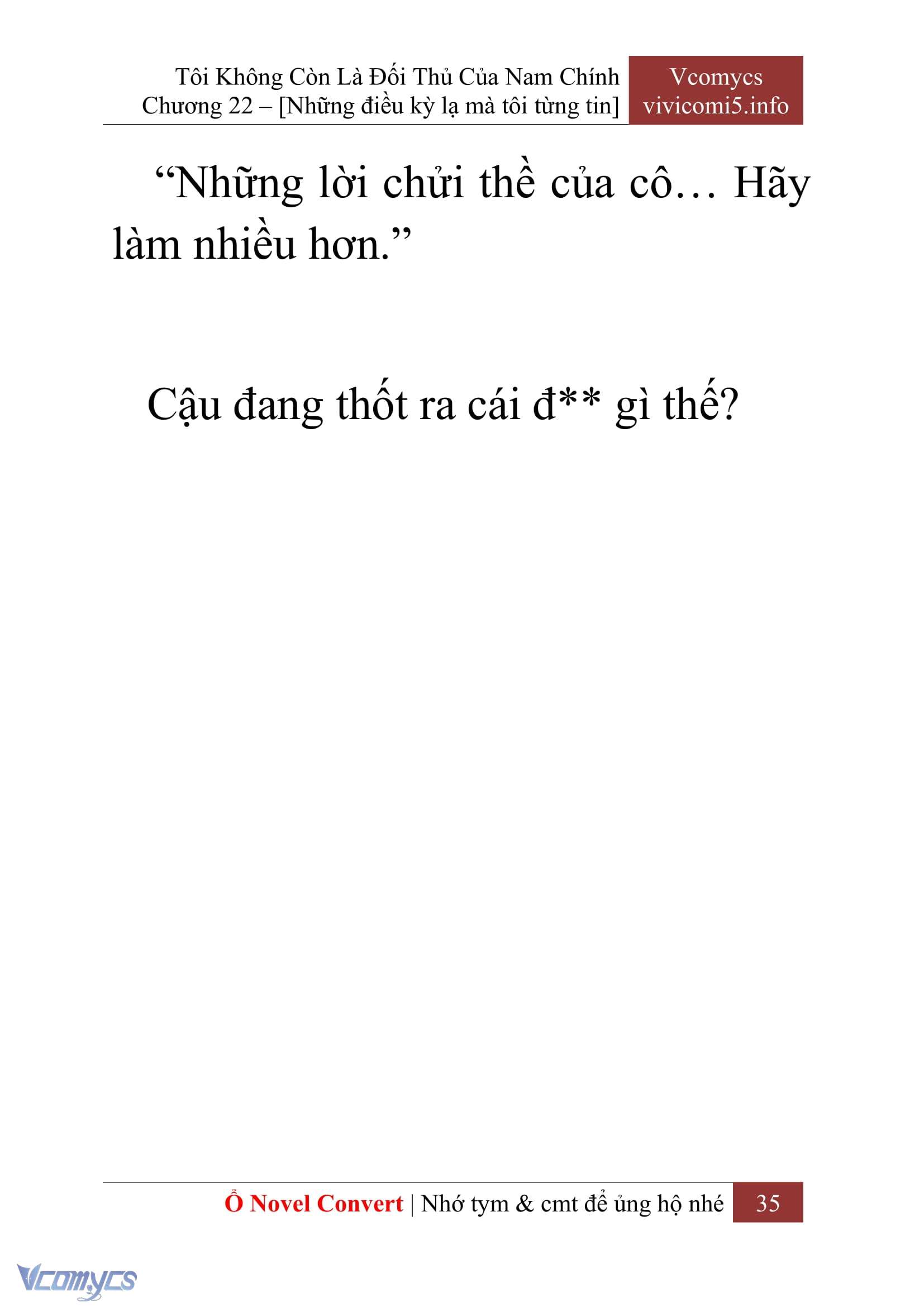 [Novel] Tôi Không Còn Là Đối Thủ Của Nam Chính Chap 22 - Trang 2
